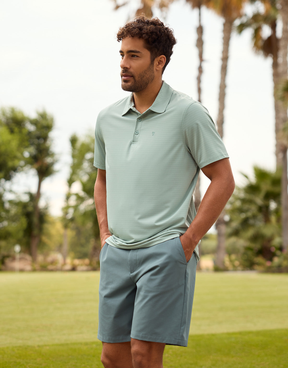 Grünes Kurzarm-Poloshirt - Toole