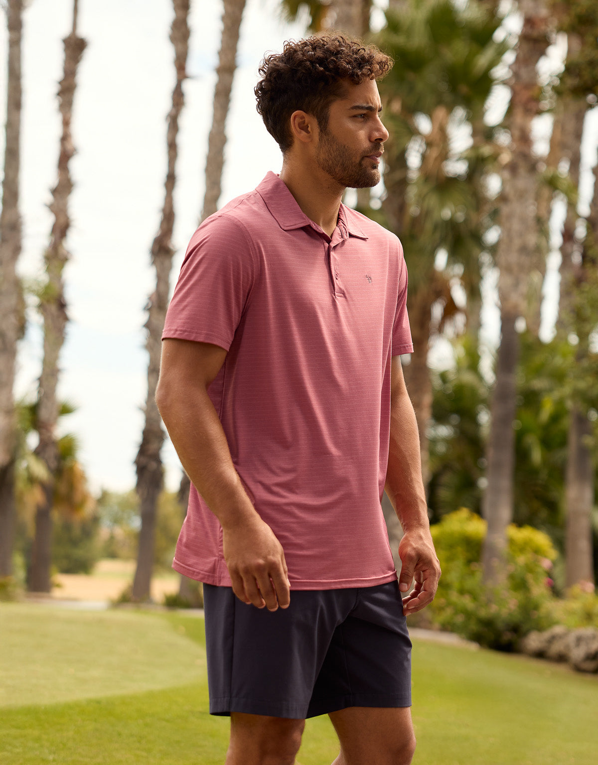 Kurzarm-Poloshirt Koralle – Toole