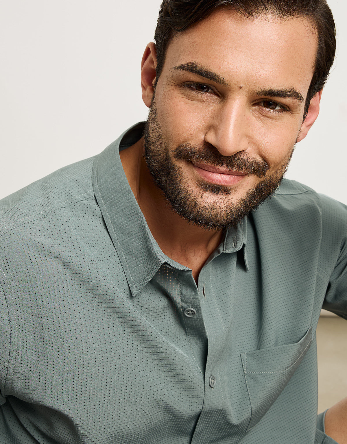 Chemise verte à manches courtes - Camiland