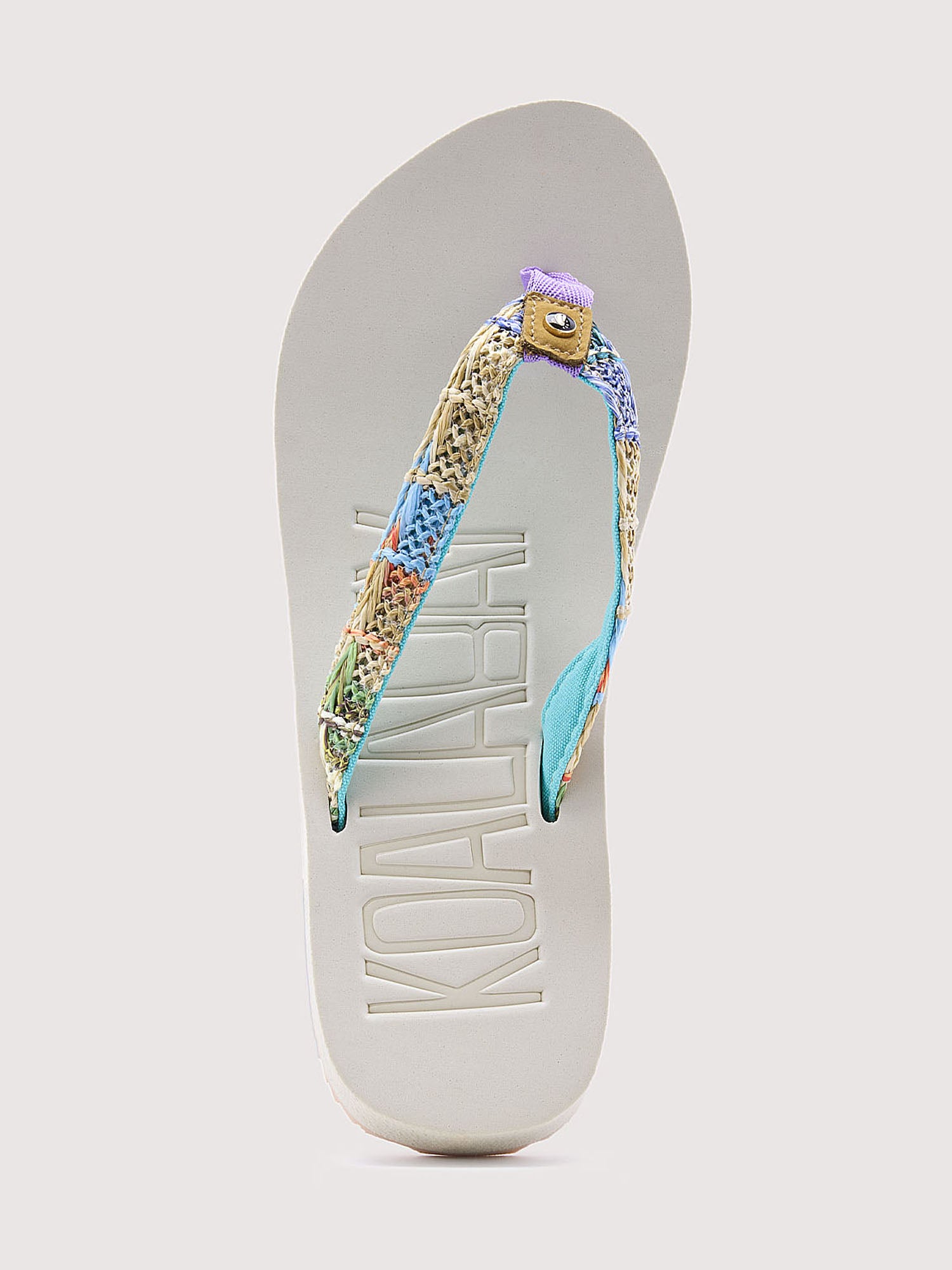 Beige Wedge Flip Flop - Crown