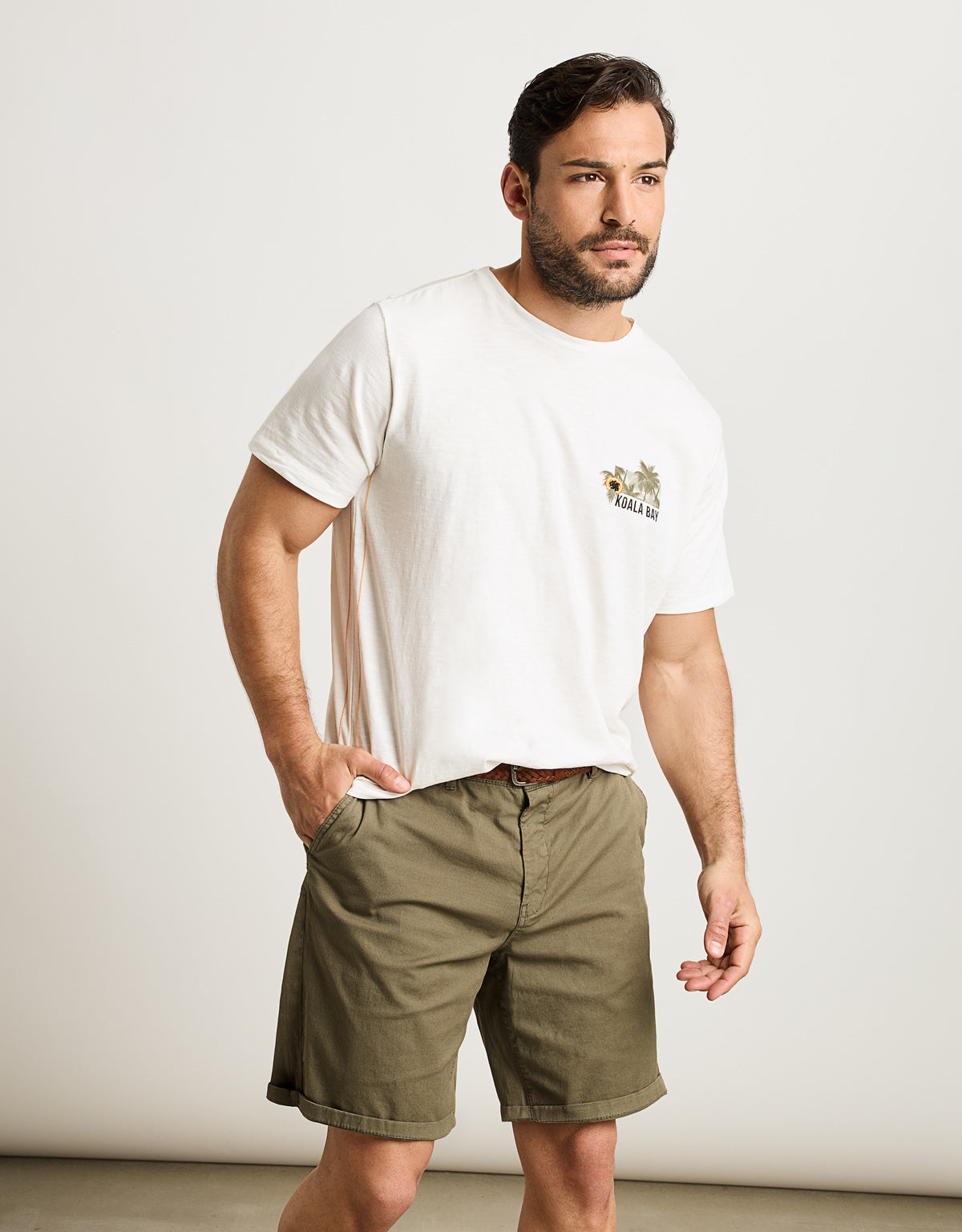 Camiseta Manga Corta Beige - Arrento 2