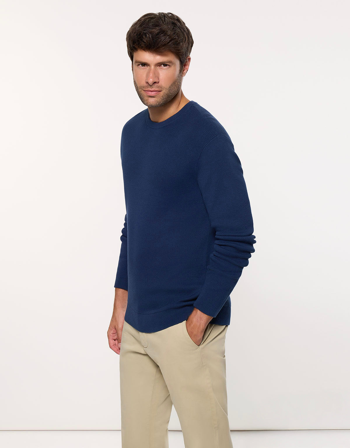 Jersey Manga Larga Azul Marino - Drobo