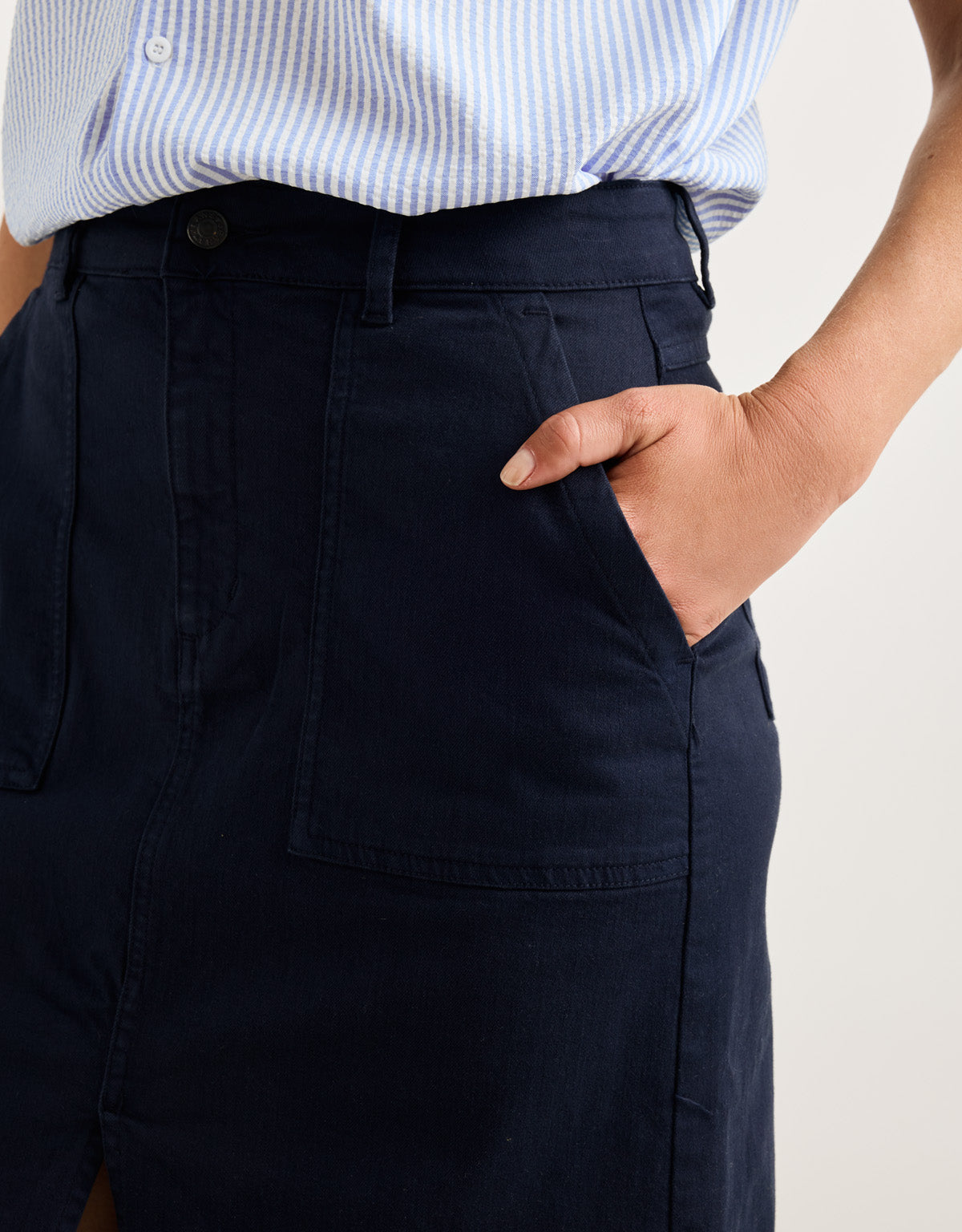 Falda Midi Azul Marino - Dresling 4