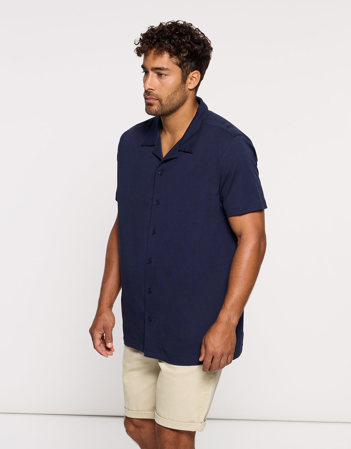 Camisa Manga Corta Azul Marino - Atimo 2