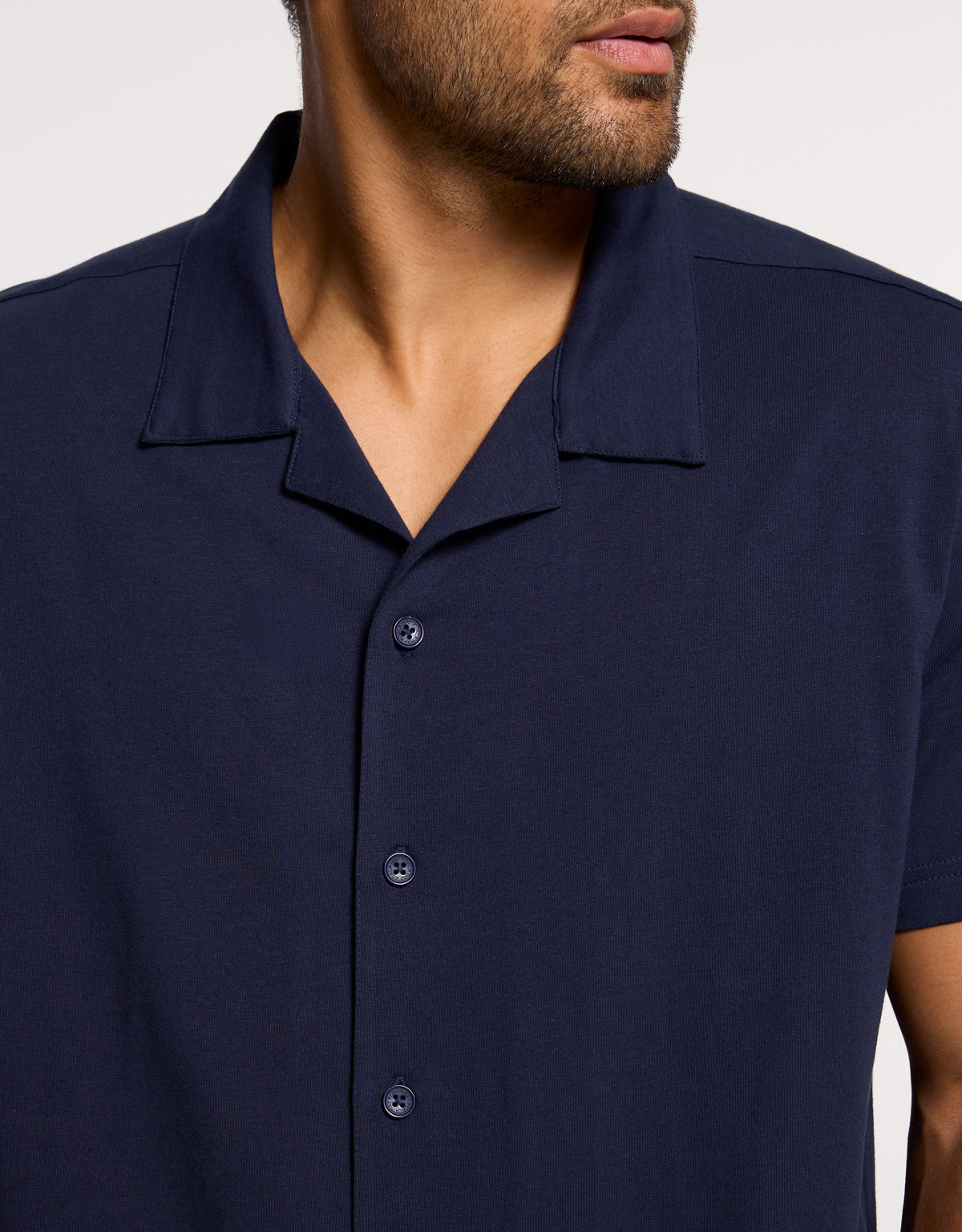 Camisa Manga Corta Azul Marino - Atimo 4