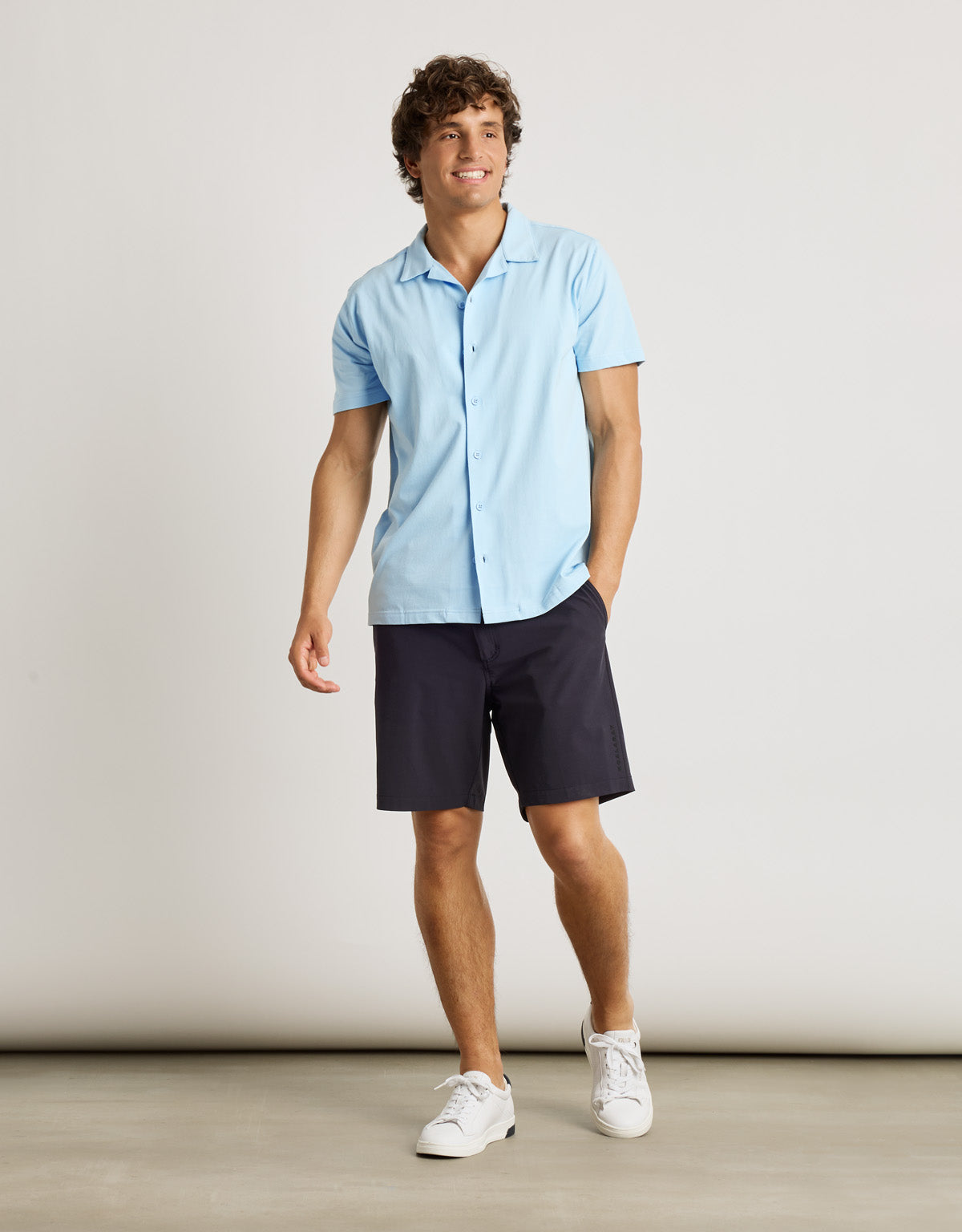 Camisa Manga Corta Azul Celeste - Atimo 8