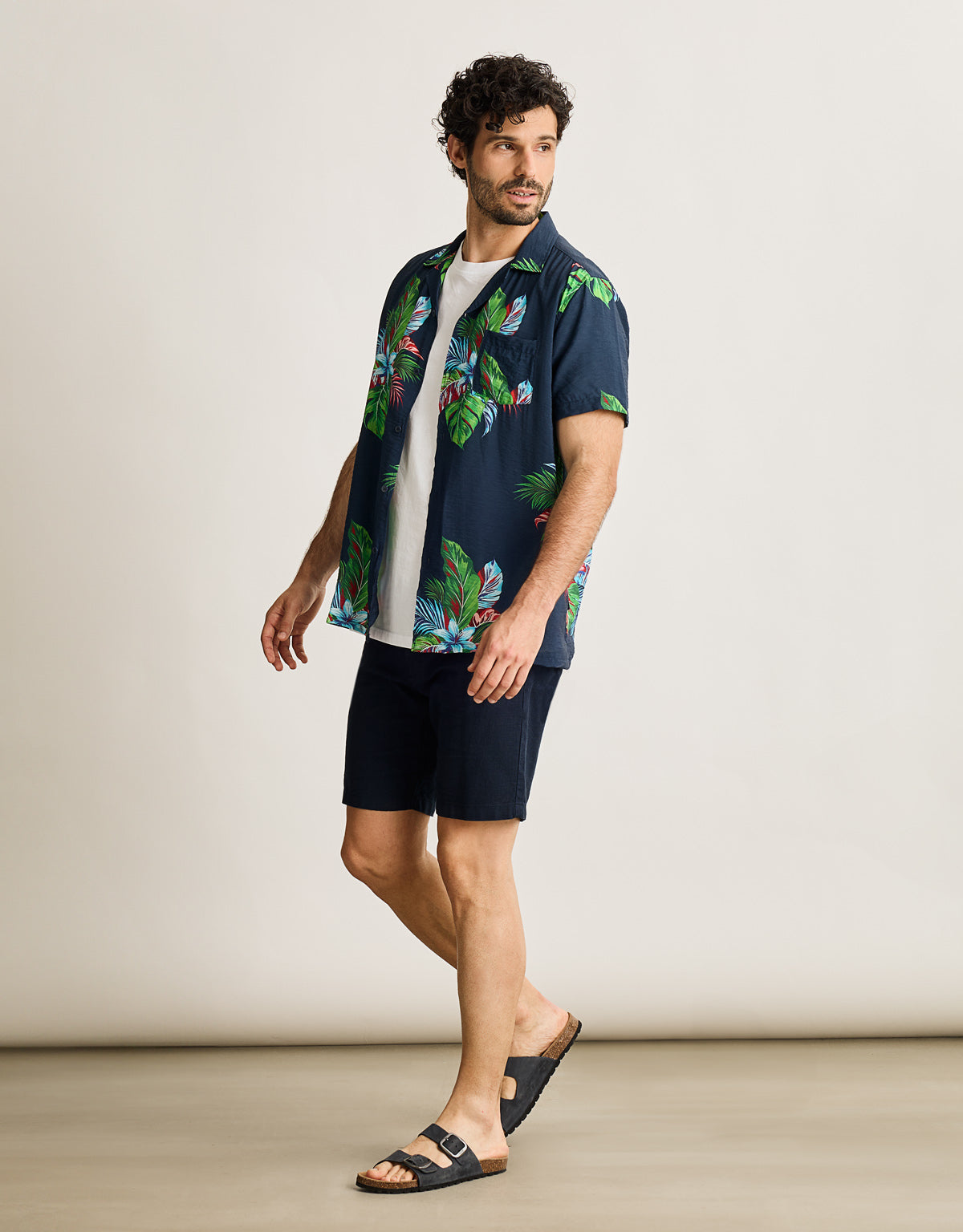 Camisa Manga Corta Azul Marino - Cattaneo 7