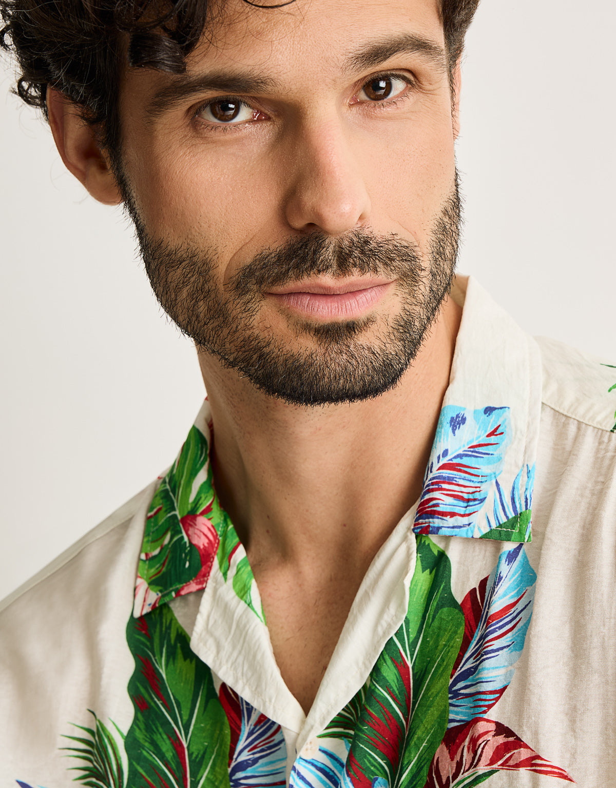 Camisa Manga Corta Beige - Cattaneo 2