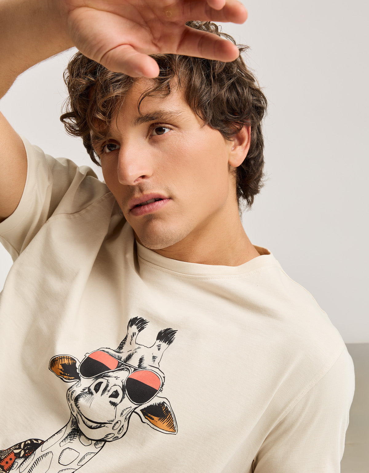 Beige Short Sleeve T-Shirt - Harrison