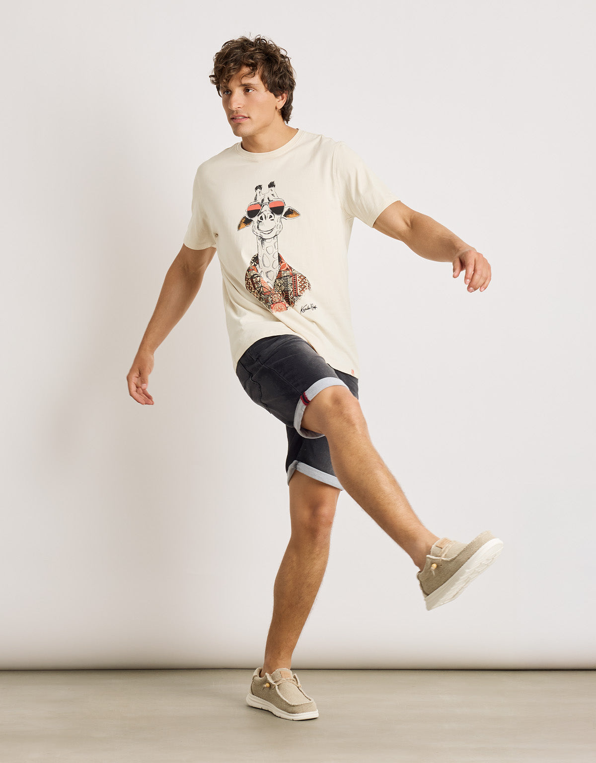 Beige Short Sleeve T-Shirt - Harrison