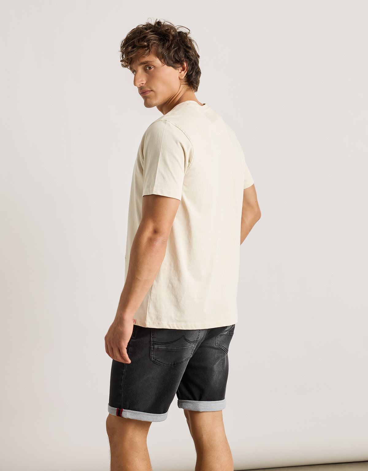 Beige Short Sleeve T-Shirt - Harrison