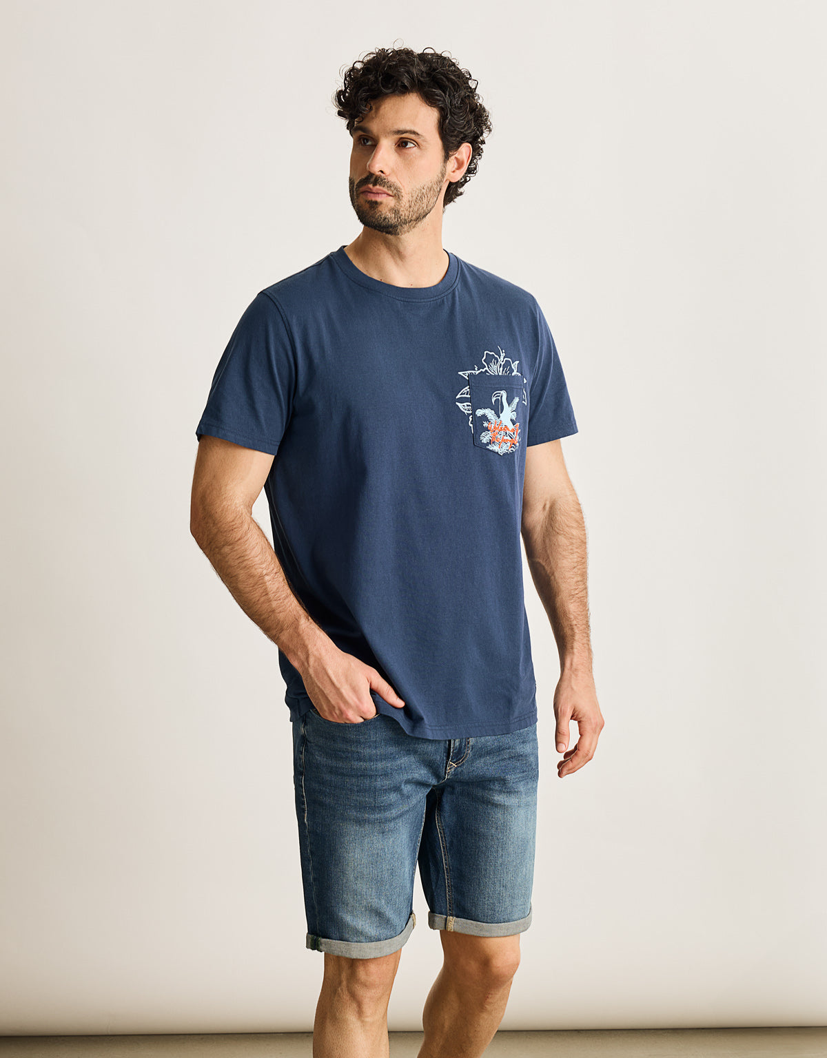 Camiseta Manga Corta Azul Marino - Rory 3