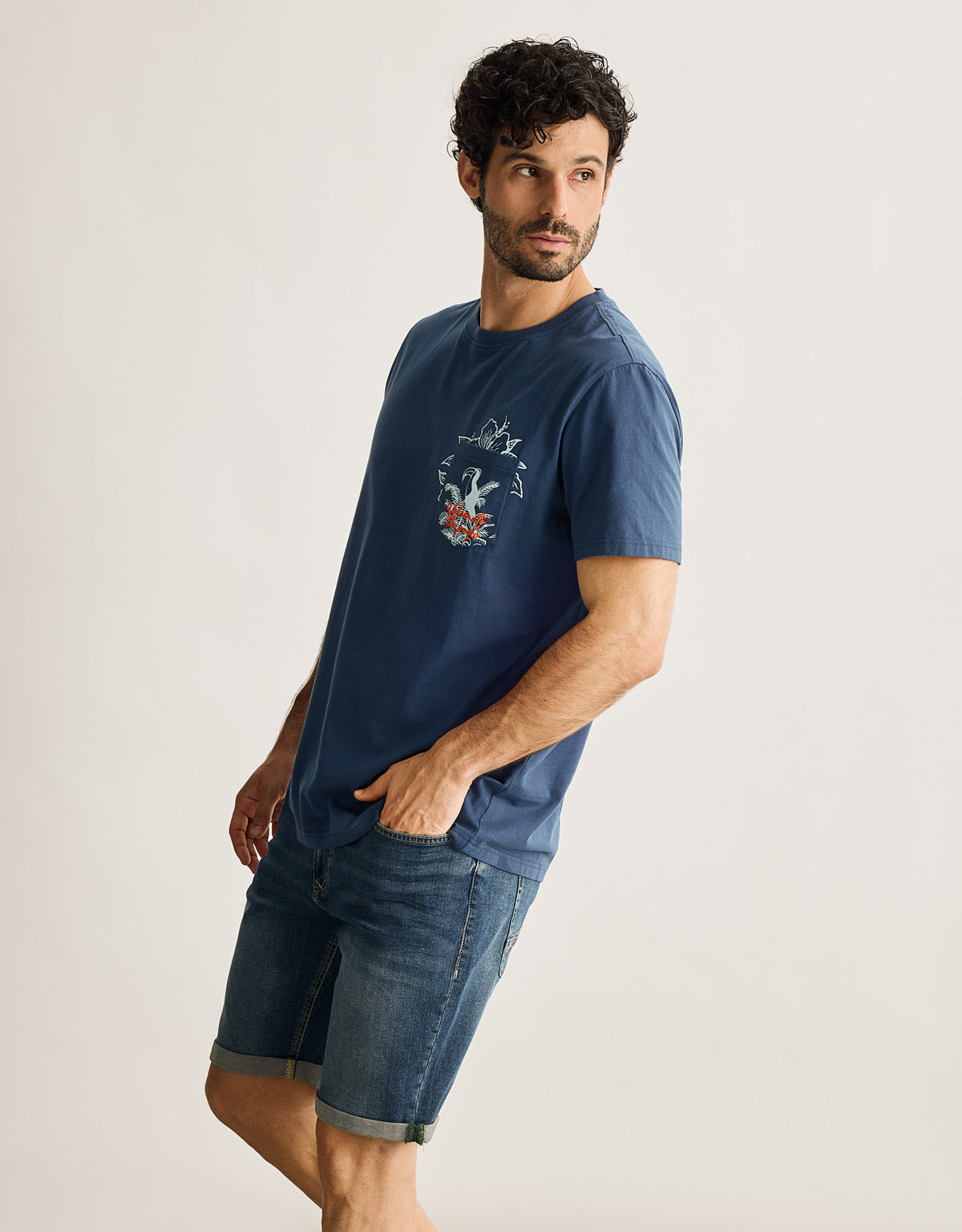 Camiseta Manga Corta Azul Marino - Rory 4