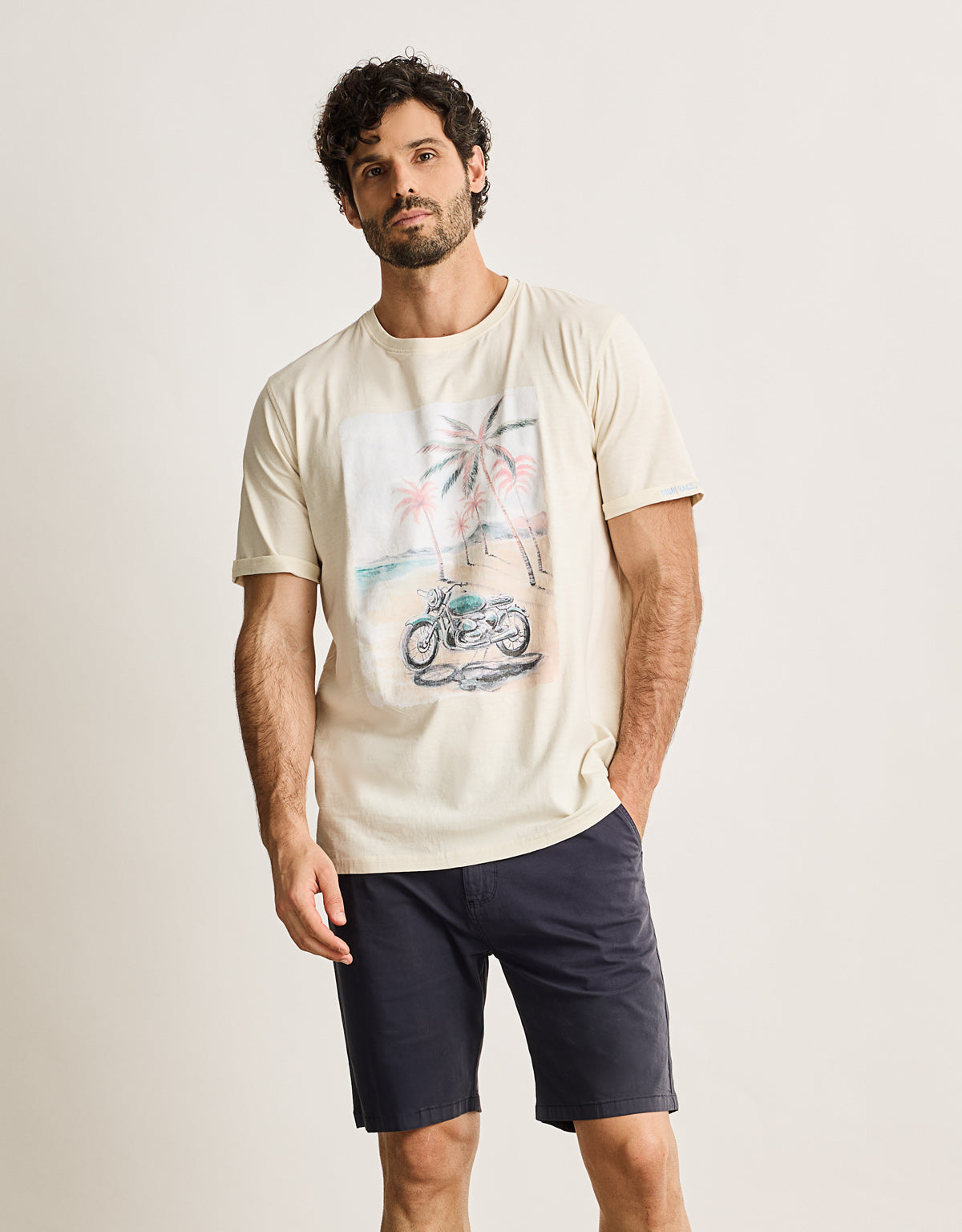 Camiseta Manga Corta Off White - Motodean 4