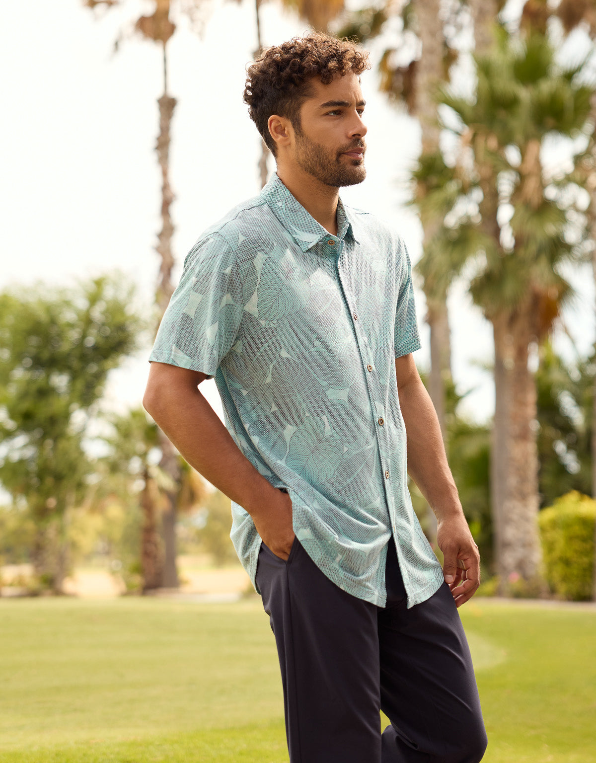 Camisa Manga Corta Verde - Folded 3