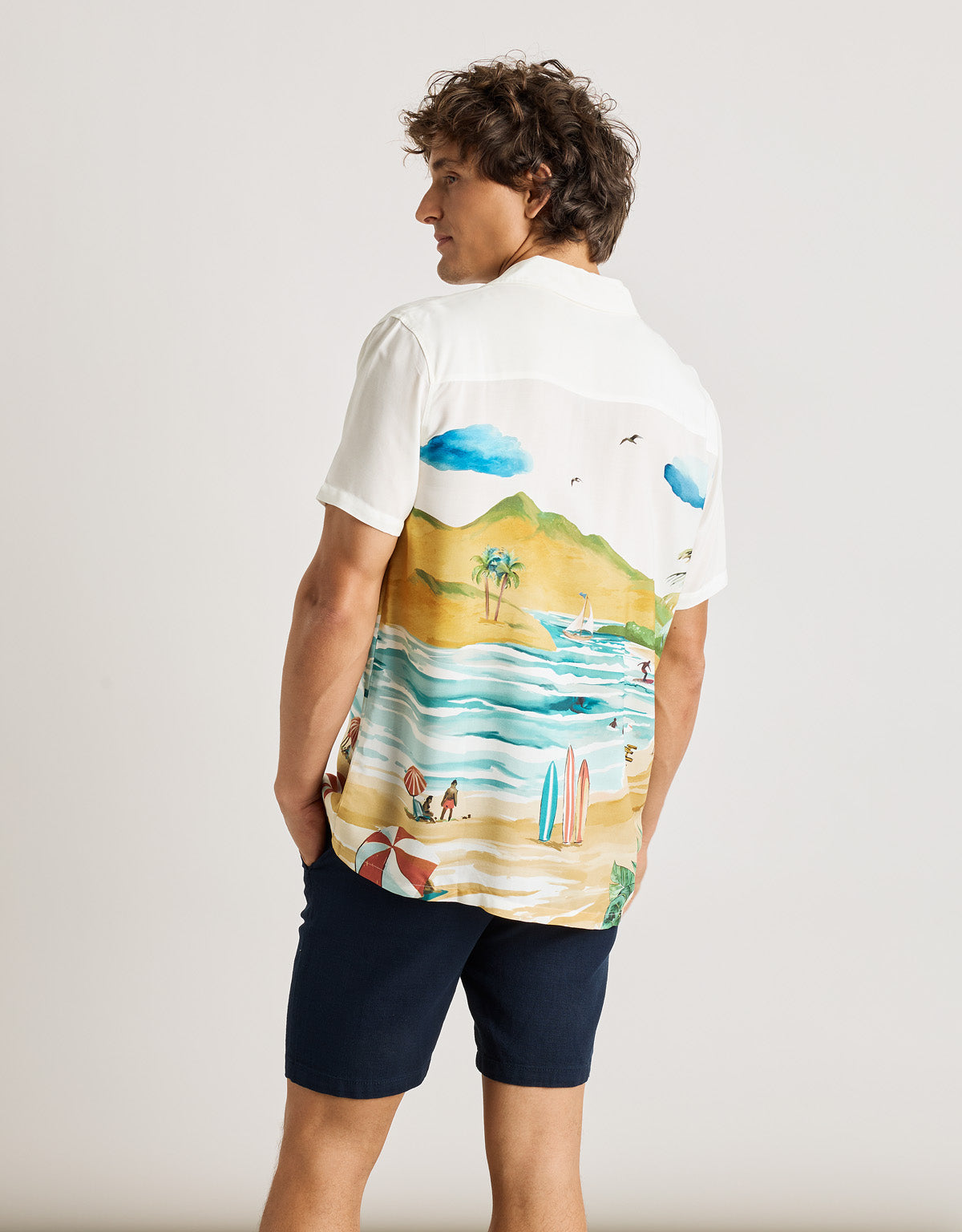 White Short-Sleeved Shirt - Landscape