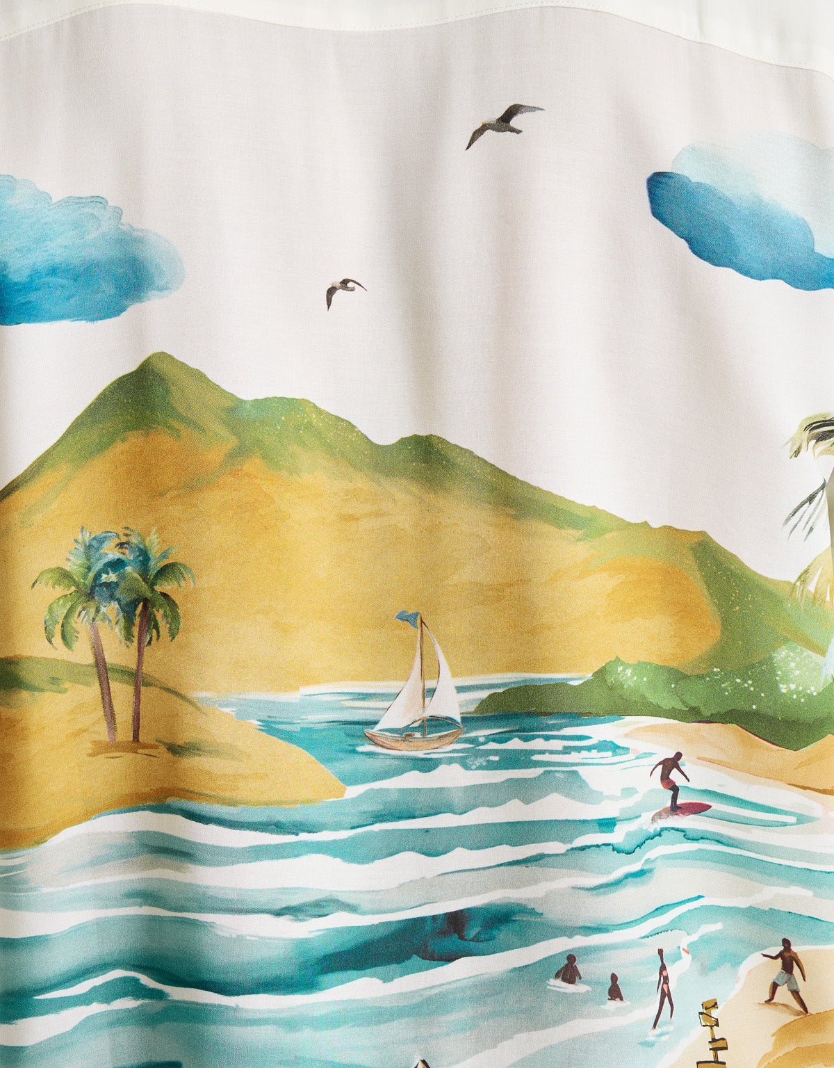 White Short-Sleeved Shirt - Landscape