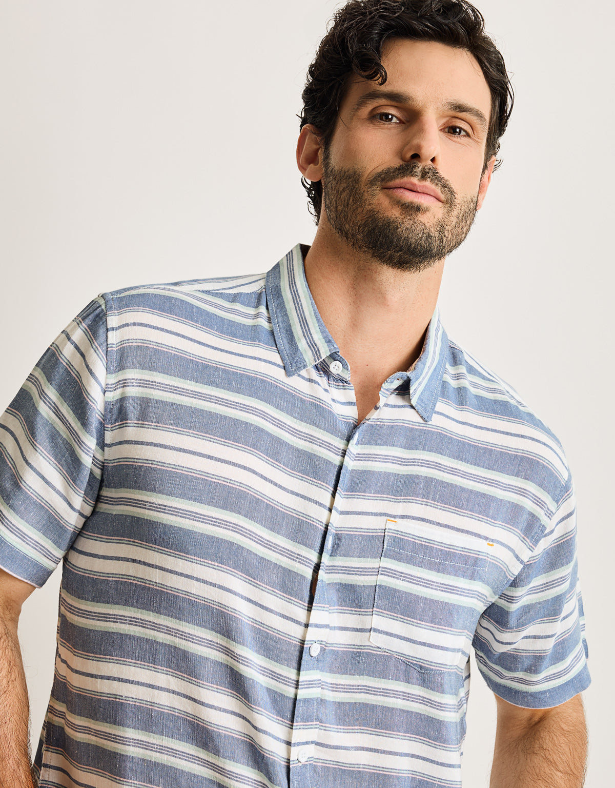 Camisa Manga Corta Azul - Coated 2