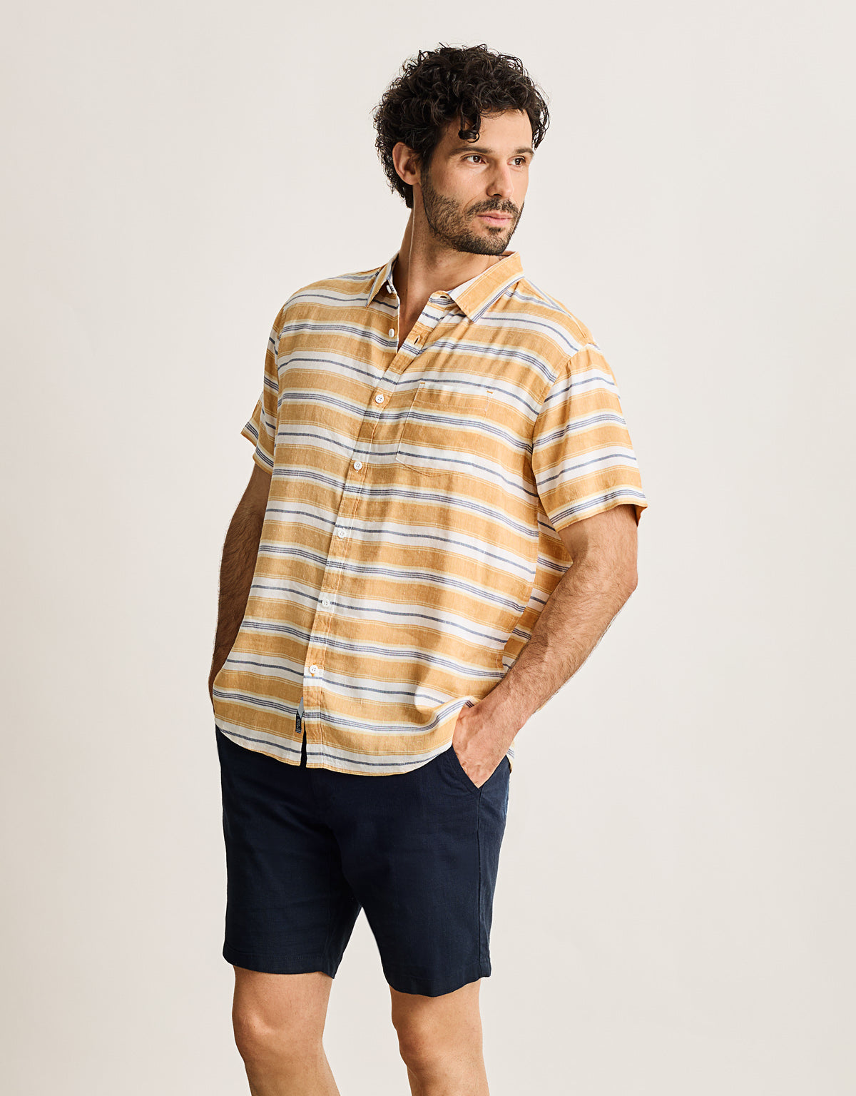 Camisa Manga Corta Amarillo - Coated