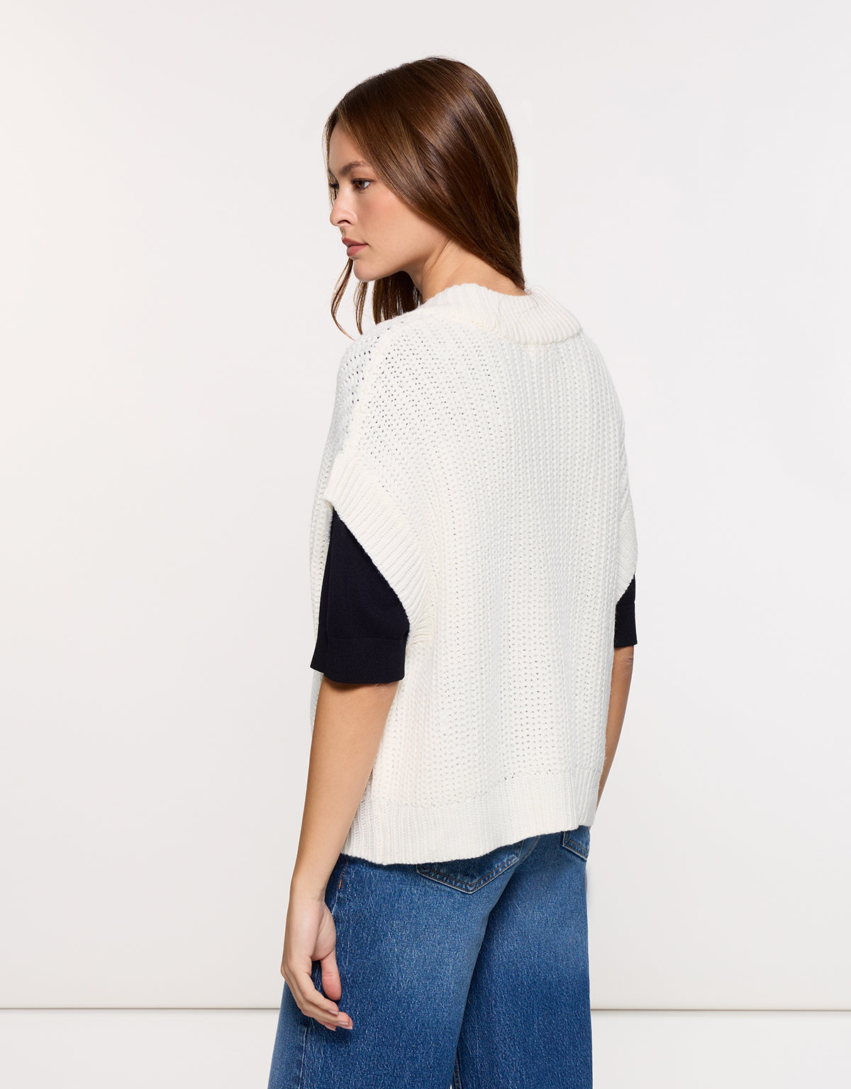 Chaleco de Punto Blanco - Richy 4