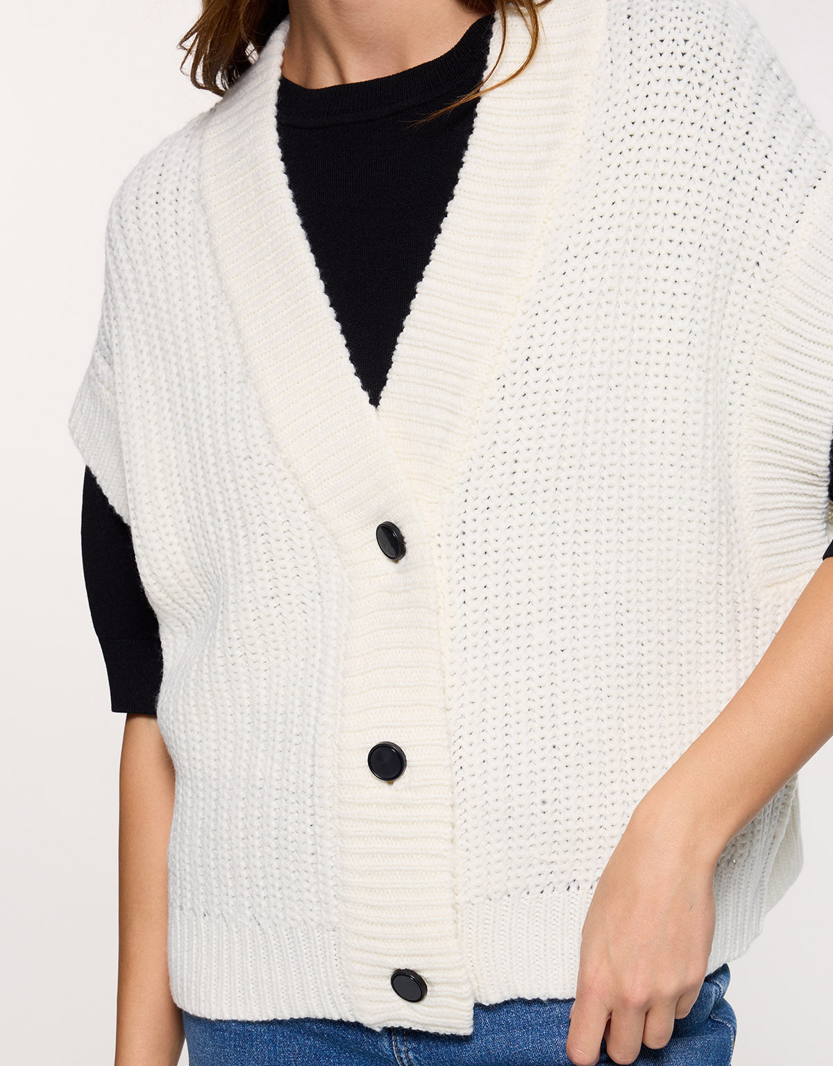 Chaleco de Punto Blanco - Richy 5