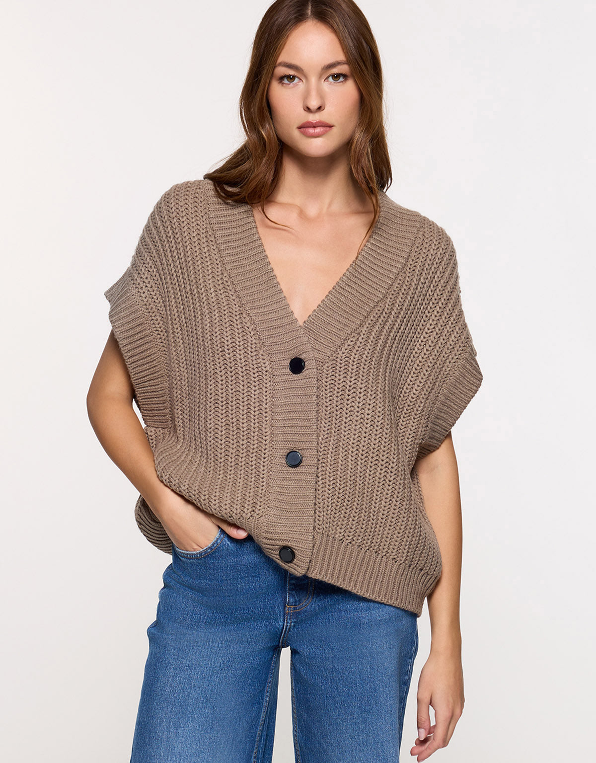 Chaleco de Punto Marrón - Richy 2