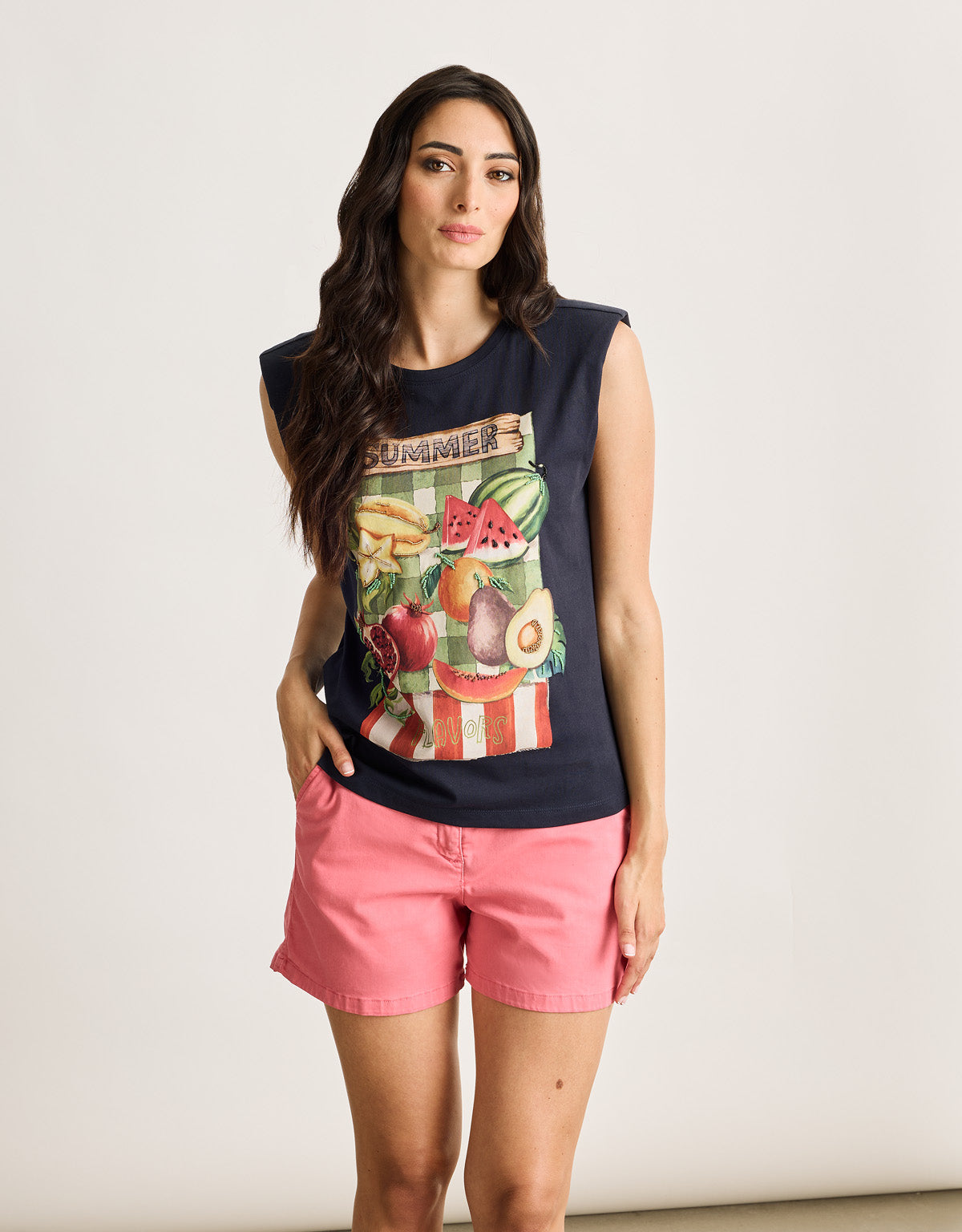 Camiseta Manga Corta Azul Marino - Bangana