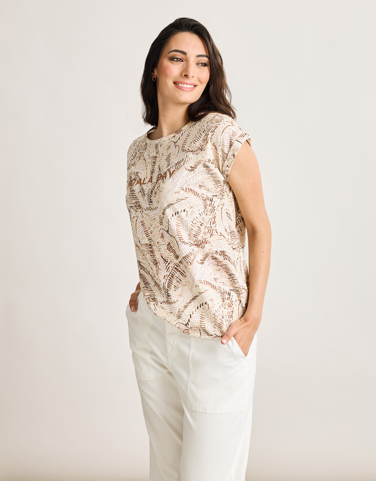 Camiseta Manga Corta Beige - Zebriye 4