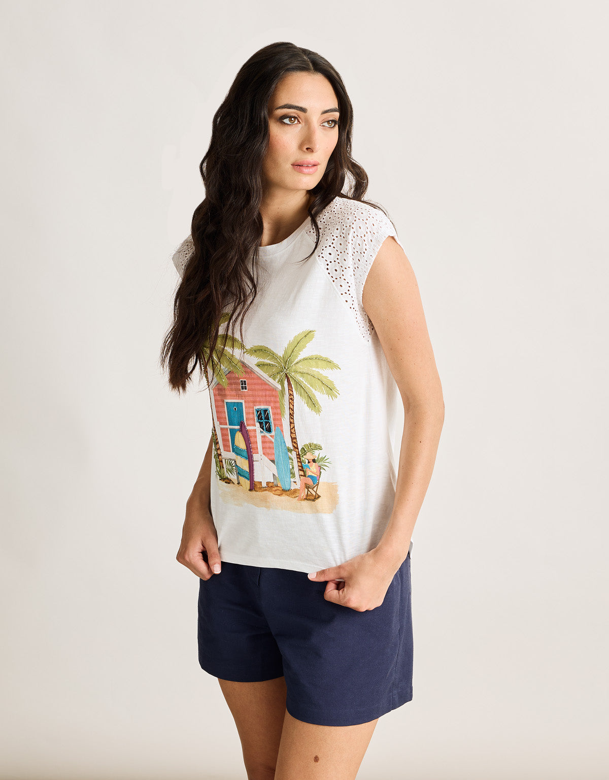 Camiseta Manga Corta Blanco - Surjhaus 4