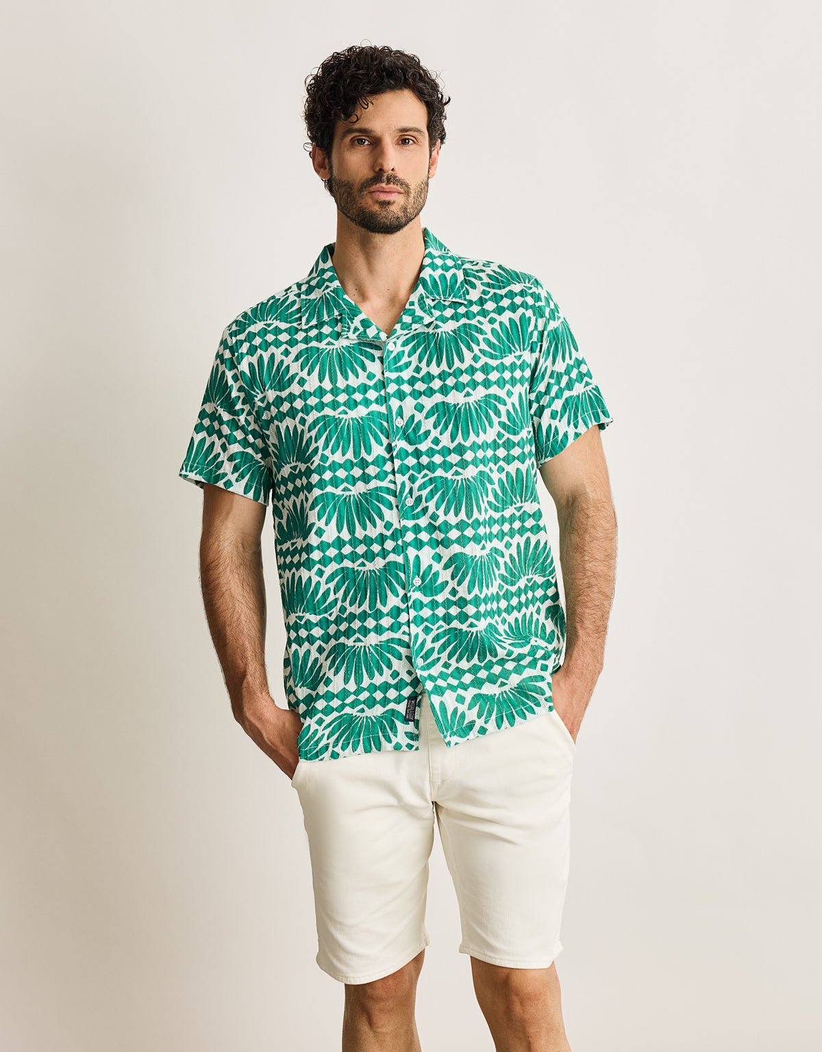 Camisa Manga Corta Verde - Alrendo 4