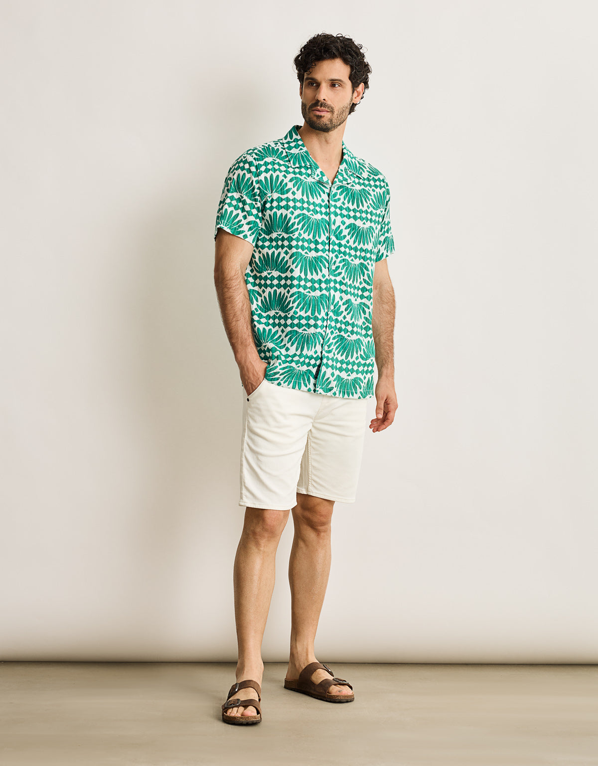 Camisa Manga Corta Verde - Alrendo 6