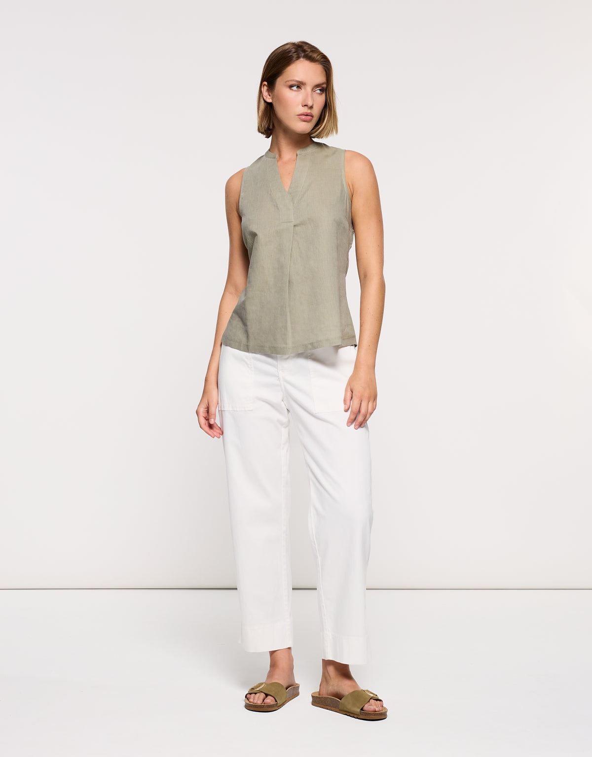 Camisa Tirantes Caqui - Nurita 6