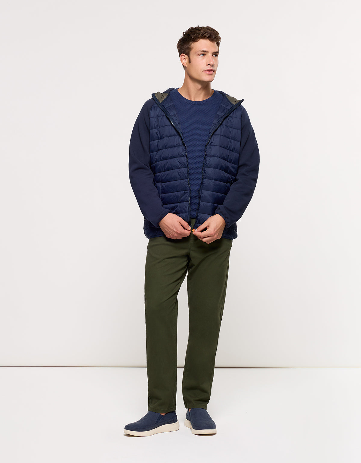 Chaqueta con Capucha Azul Marino - Nuni 9