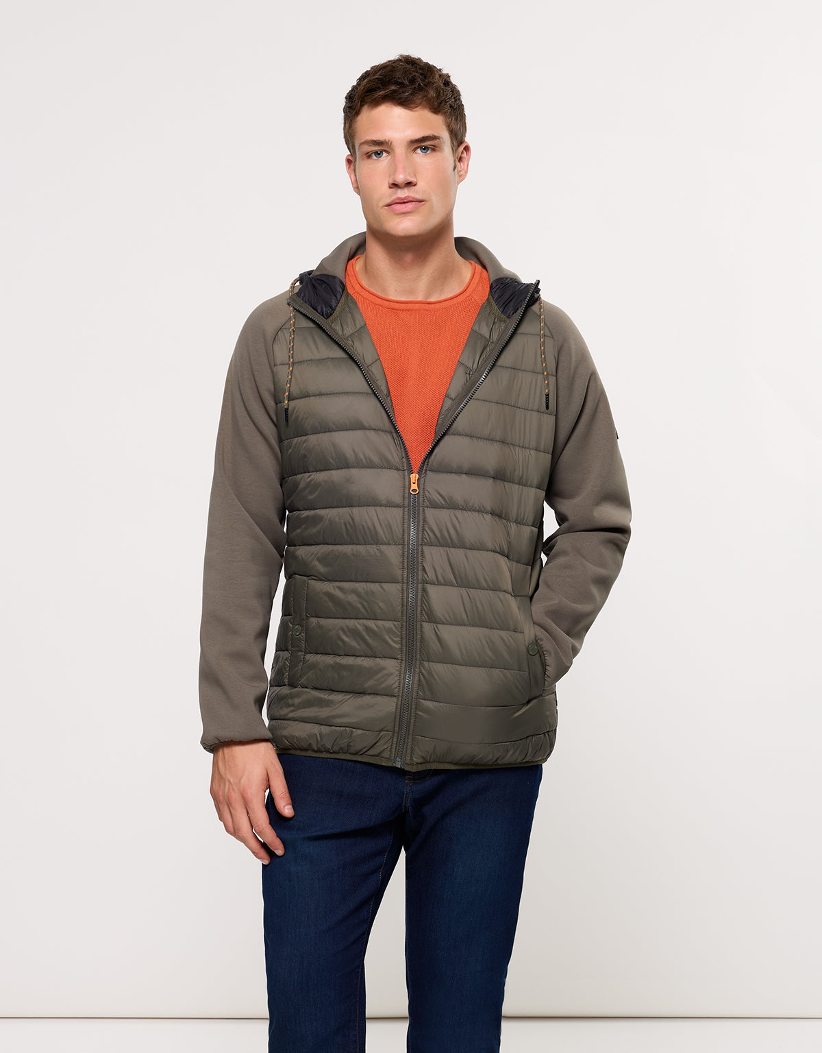 Chaqueta con Capucha Caqui - Nuni