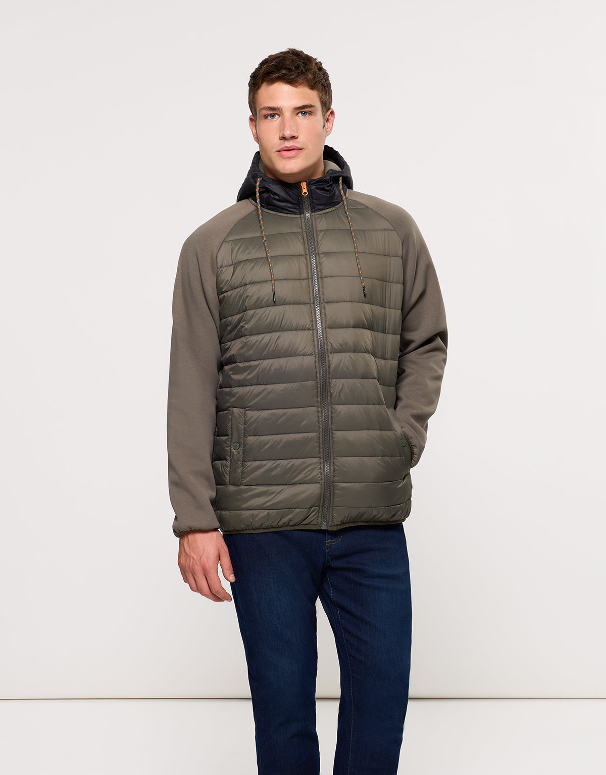 Chaqueta con Capucha Caqui - Nuni 3