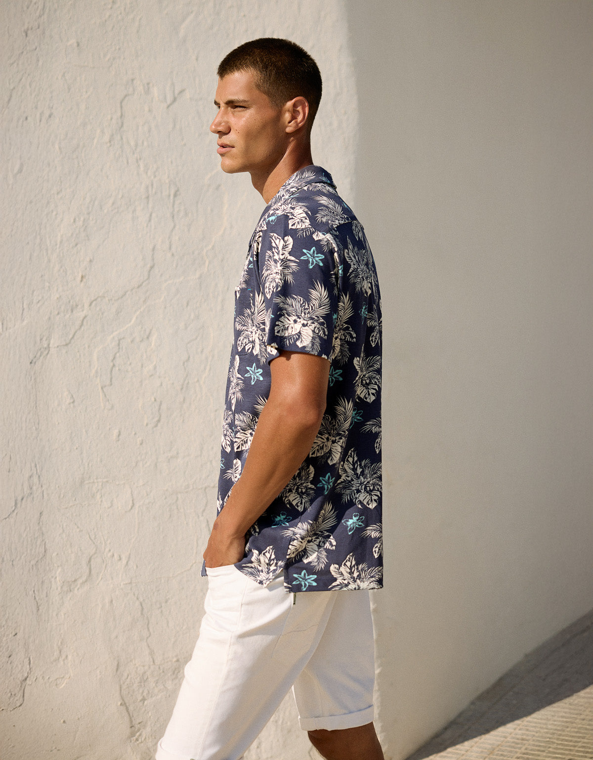 Camisa Manga Corta Azul Marino - Roundlip 4