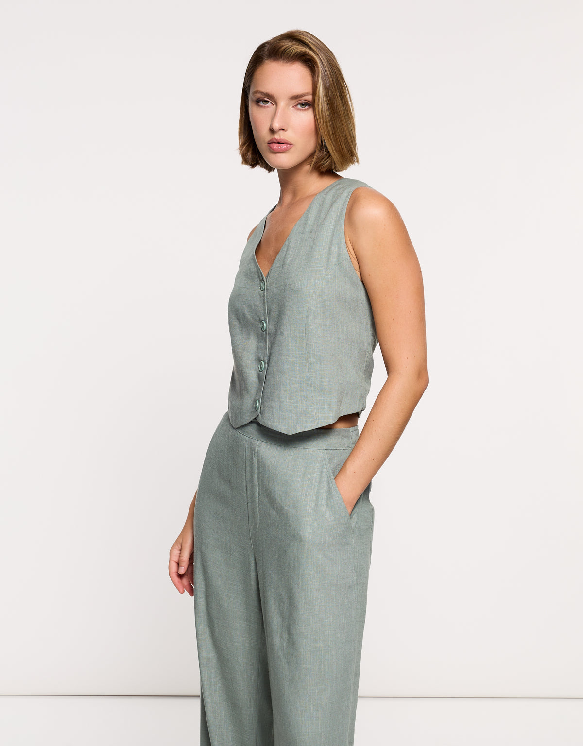 Chaleco Caqui Claro - Moti 3