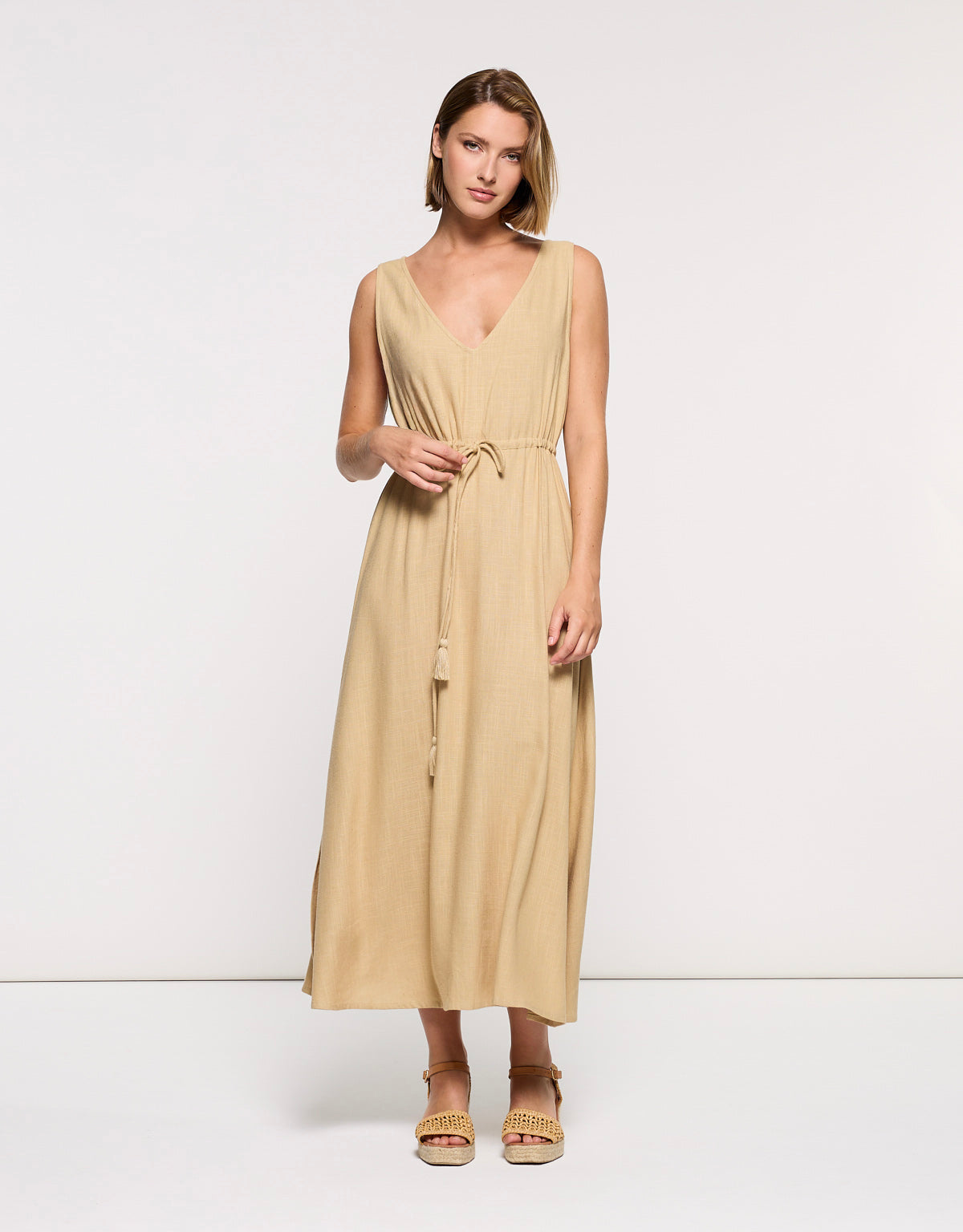 Vestido Midi Beige - Marilis