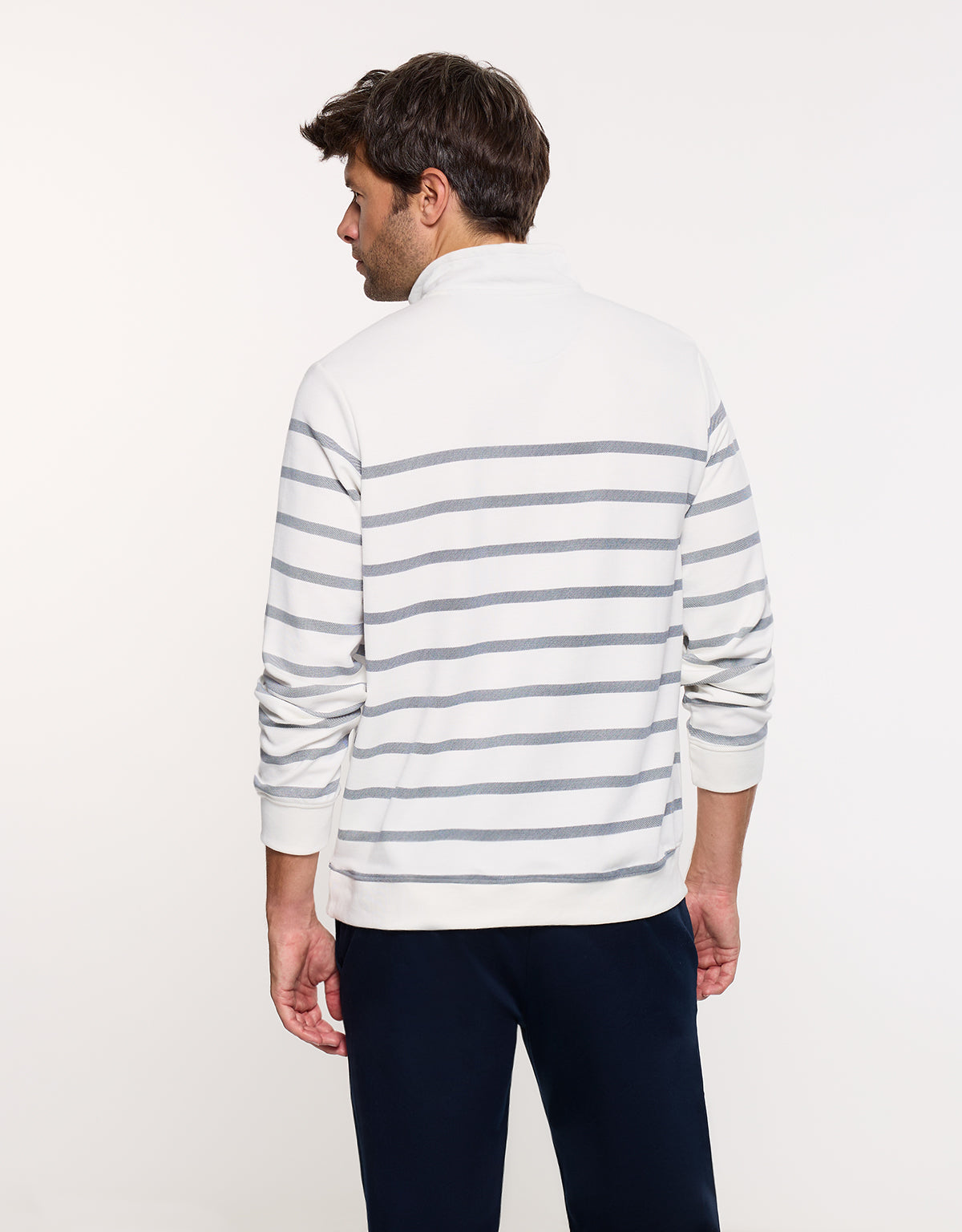 Sudadera Blanca a Rayas - Reach 4