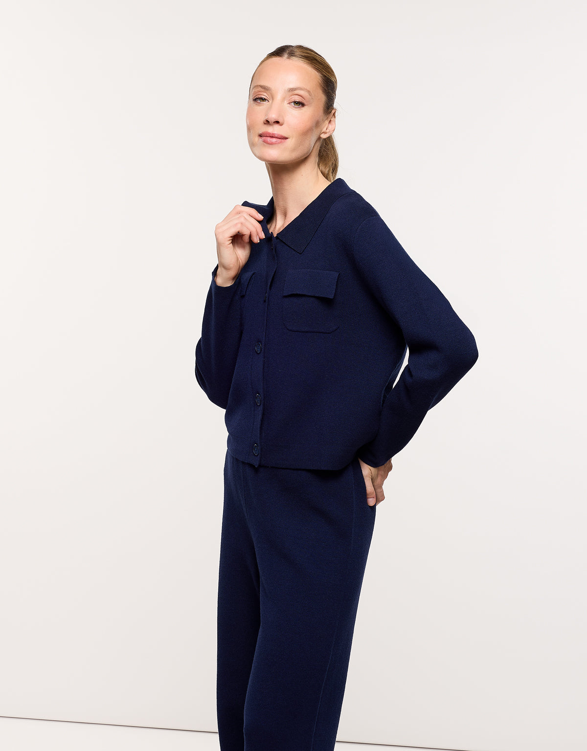 Chaqueta de Punto Azul Marino - Ramphara 3