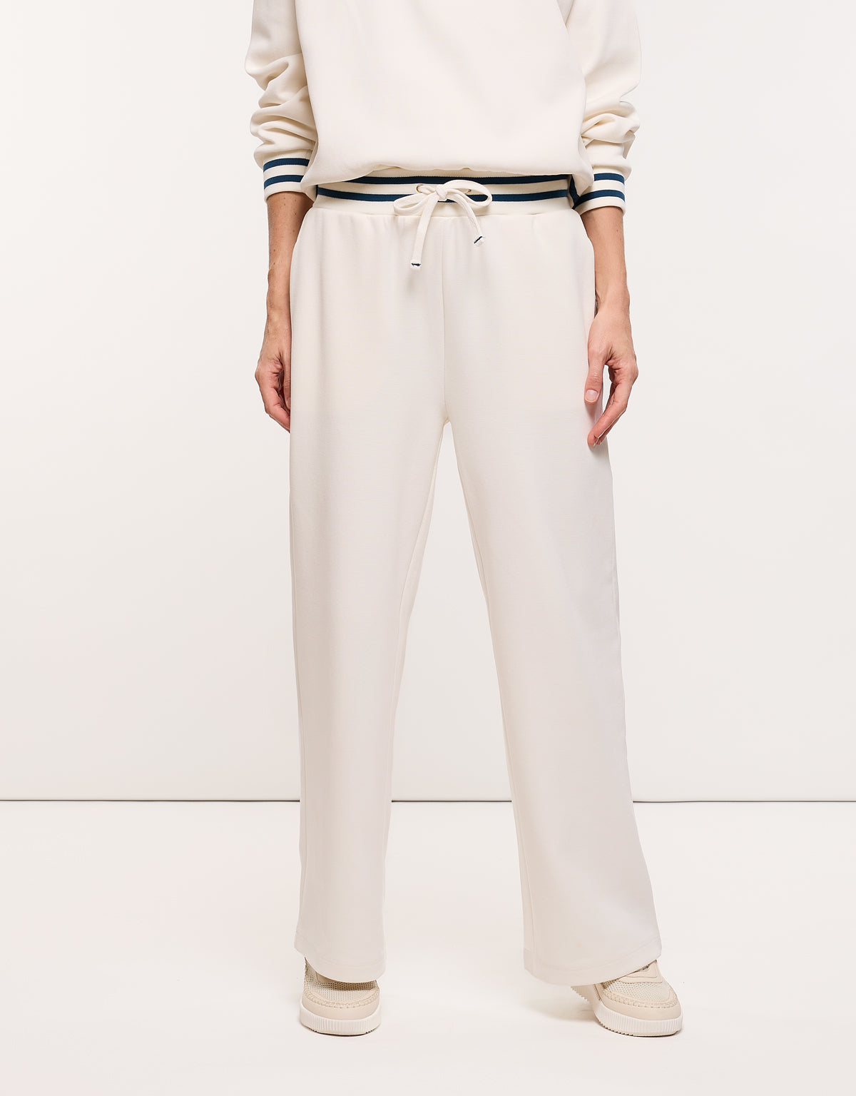 Pantalón del Punto Piqué Blanco - Mitan 1