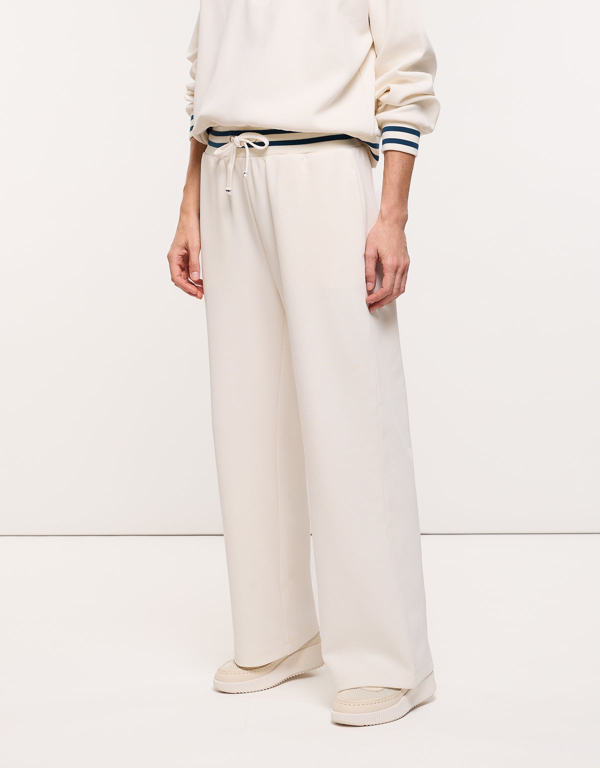 Pantalón del Punto Piqué Blanco - Mitan 3