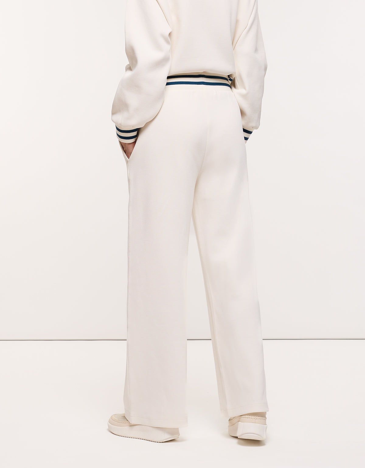 Pantalón del Punto Piqué Blanco - Mitan 4