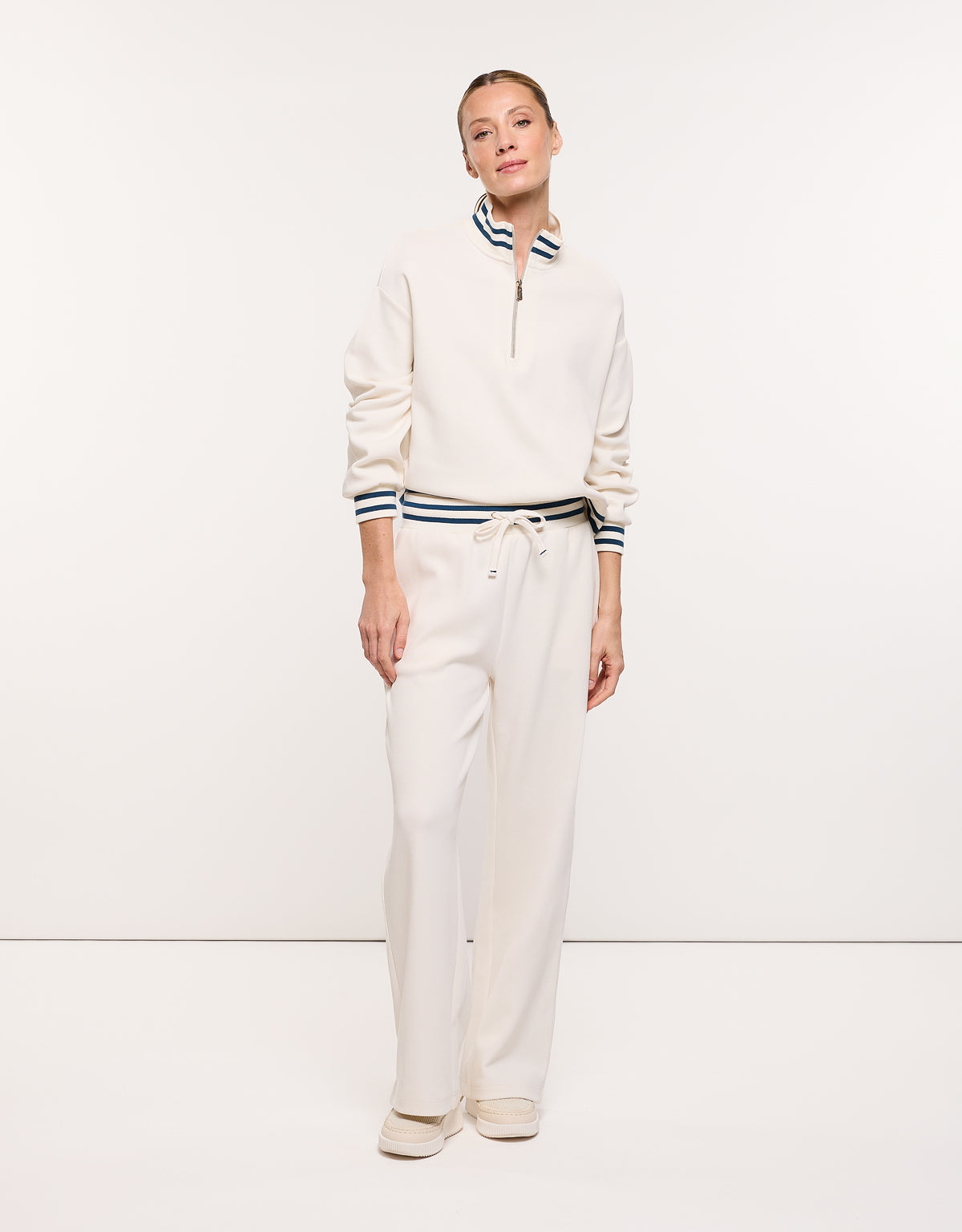 Pantalón del Punto Piqué Blanco - Mitan 7