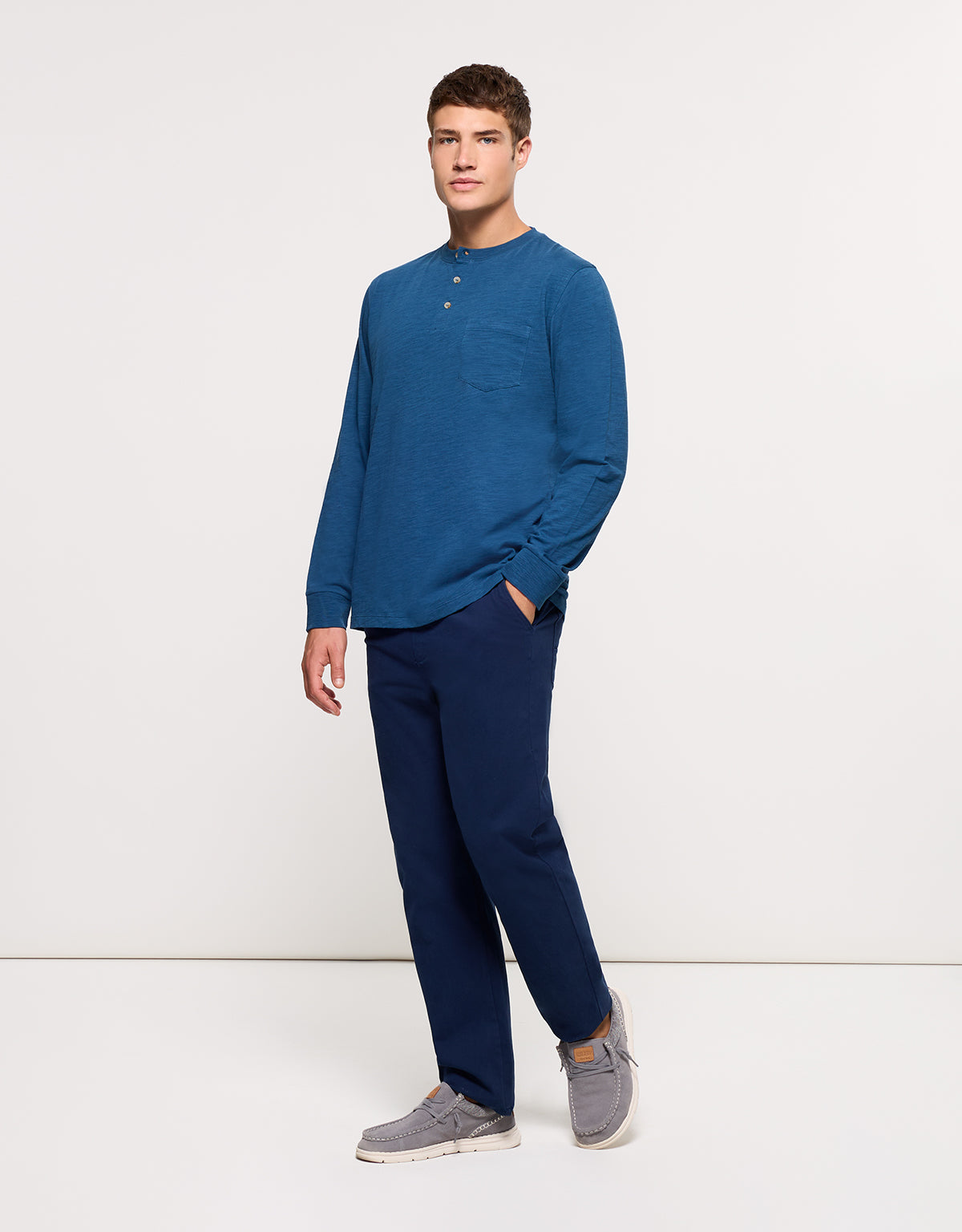 Camiseta Manga Larga Azul - Barnock 7