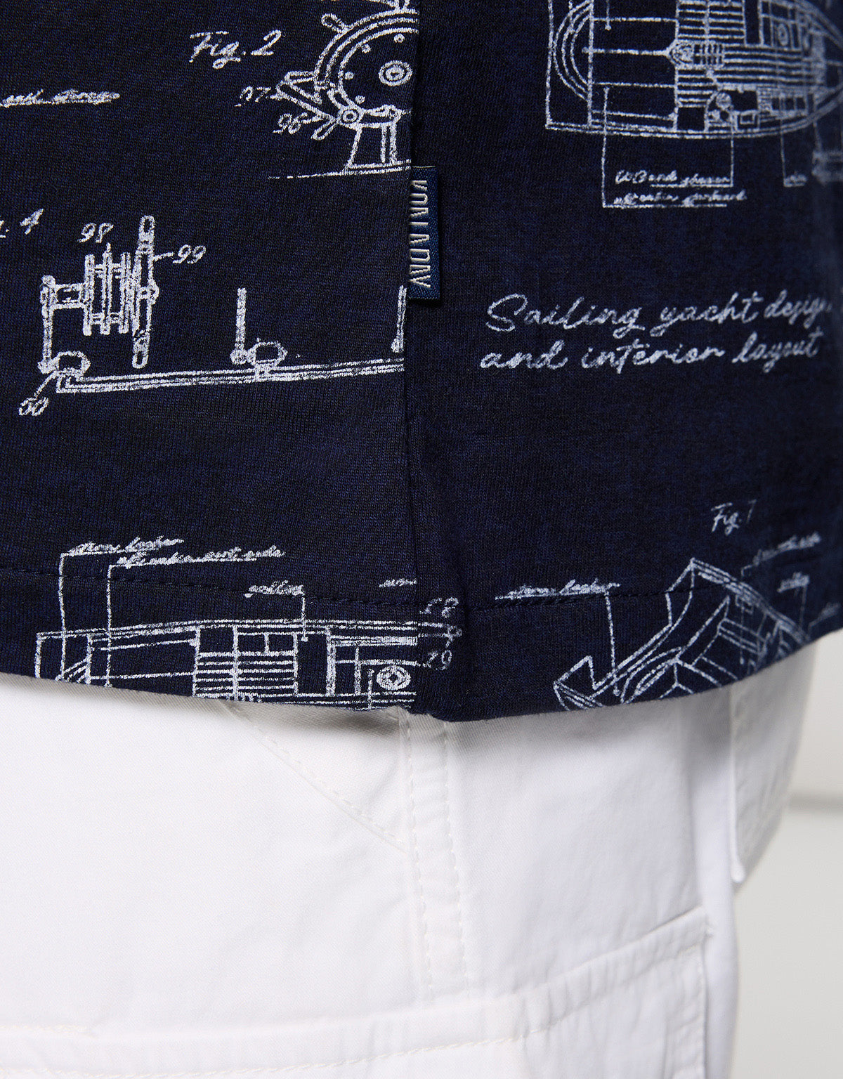 Camiseta Manga Corta Azul Marino - Slaapy 5