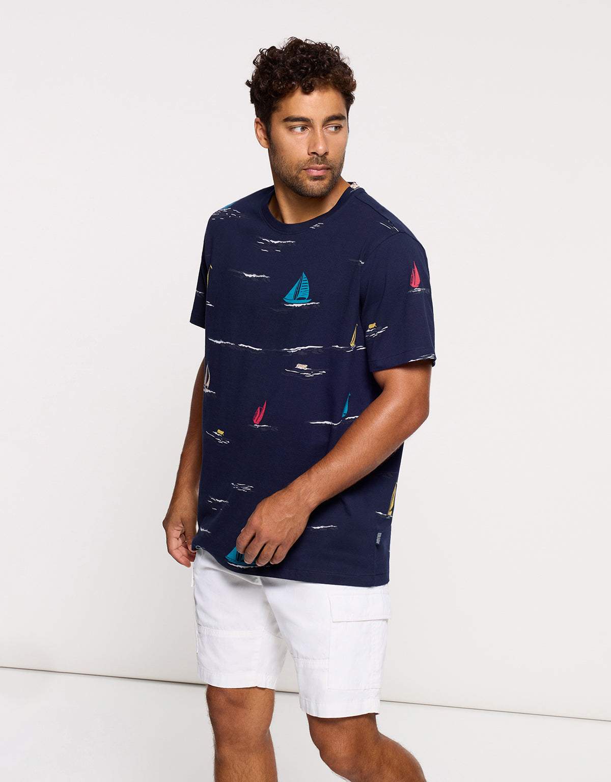 Camiseta Manga Corta Azul Marino - Sluupy 3