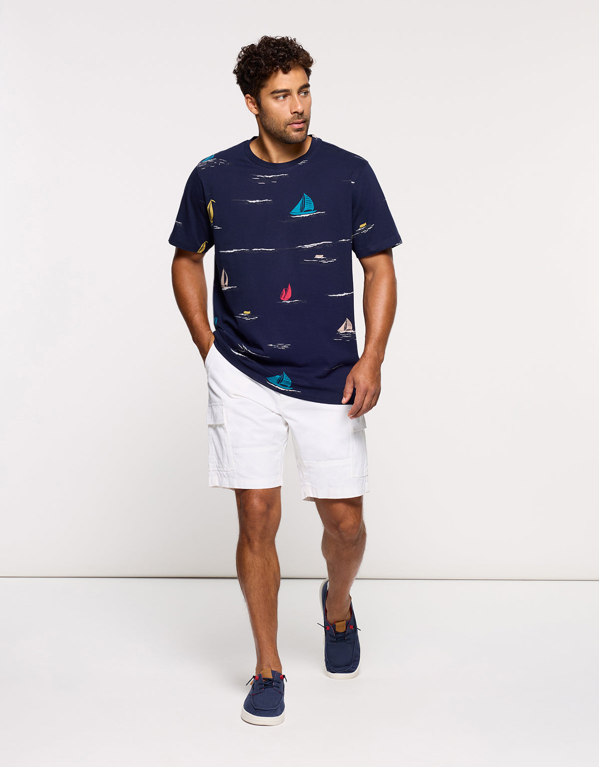 Camiseta Manga Corta Azul Marino - Sluupy 6