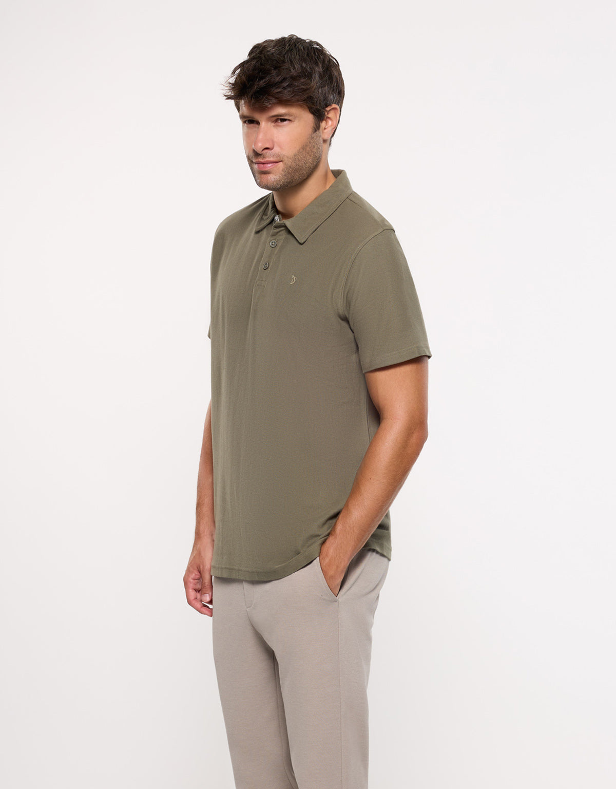 Polo Manga Corta Caqui - Biebu 3