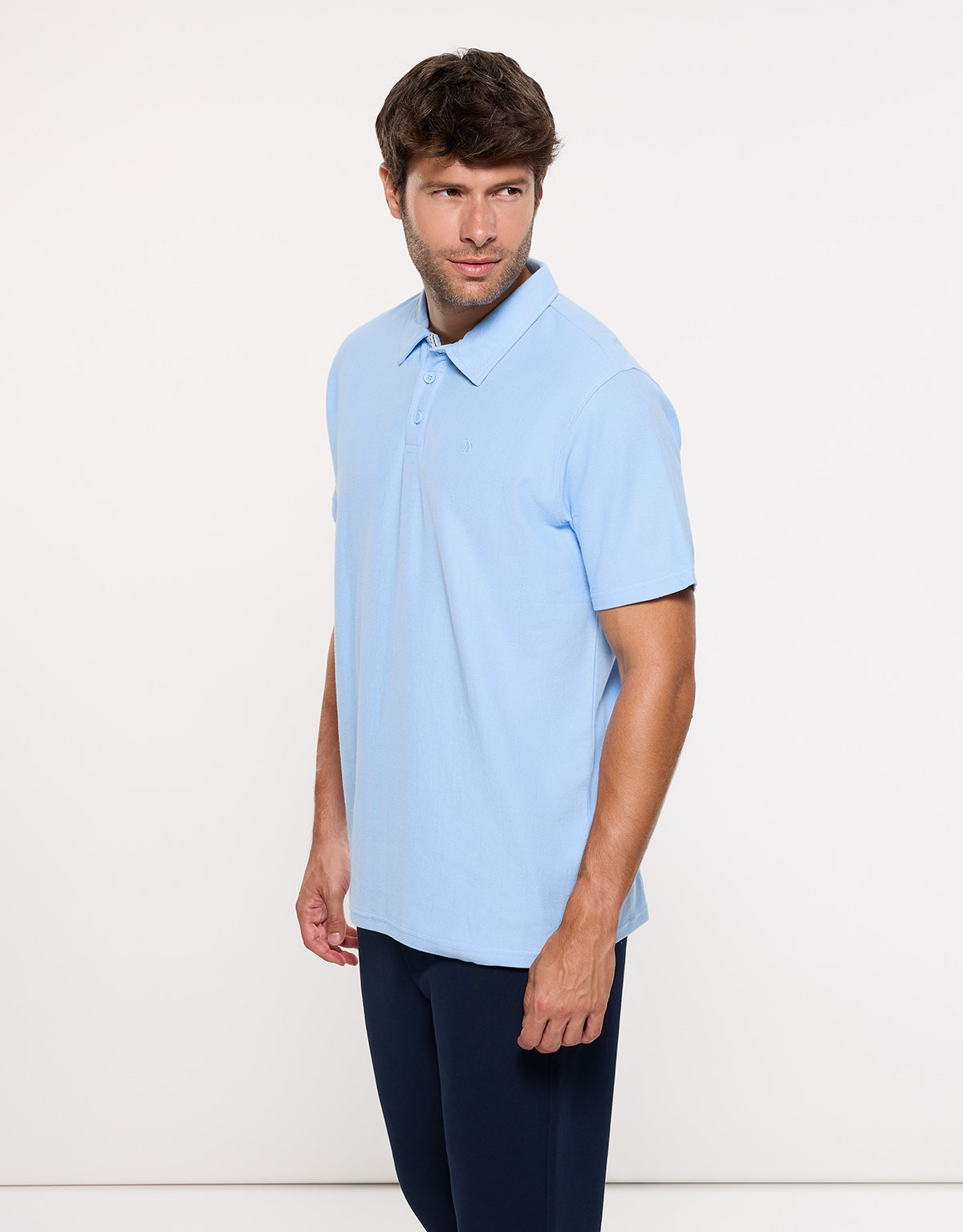 Polo Manga Corta Azul Celeste - Biebu 3